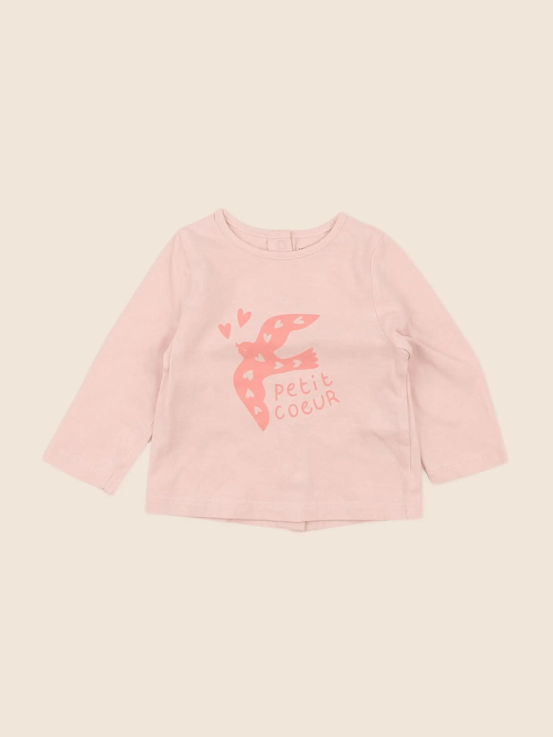 Vertbaudet - tee-shirt rose - 3 mois