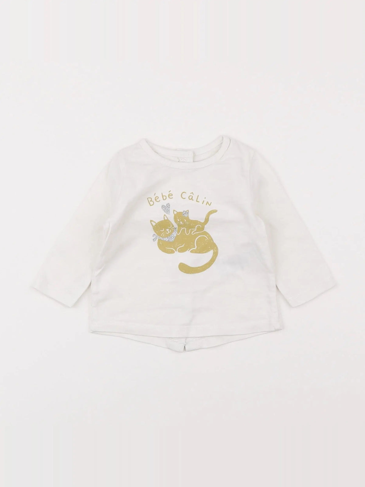 Vertbaudet - tee-shirt blanc - 3 mois
