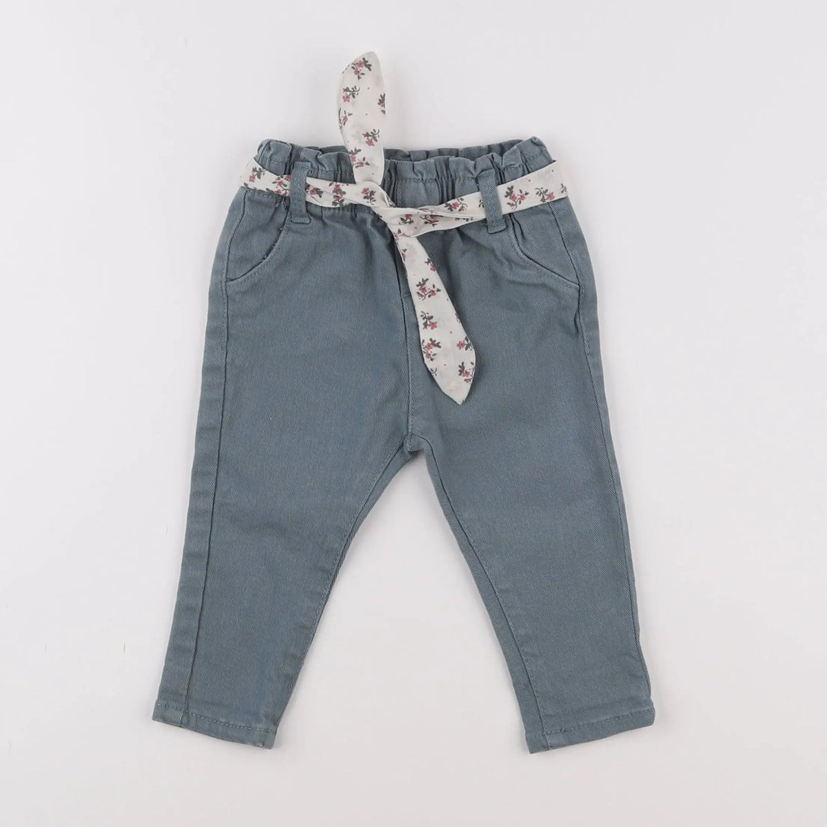 Vertbaudet - pantalon vert - 12 mois
