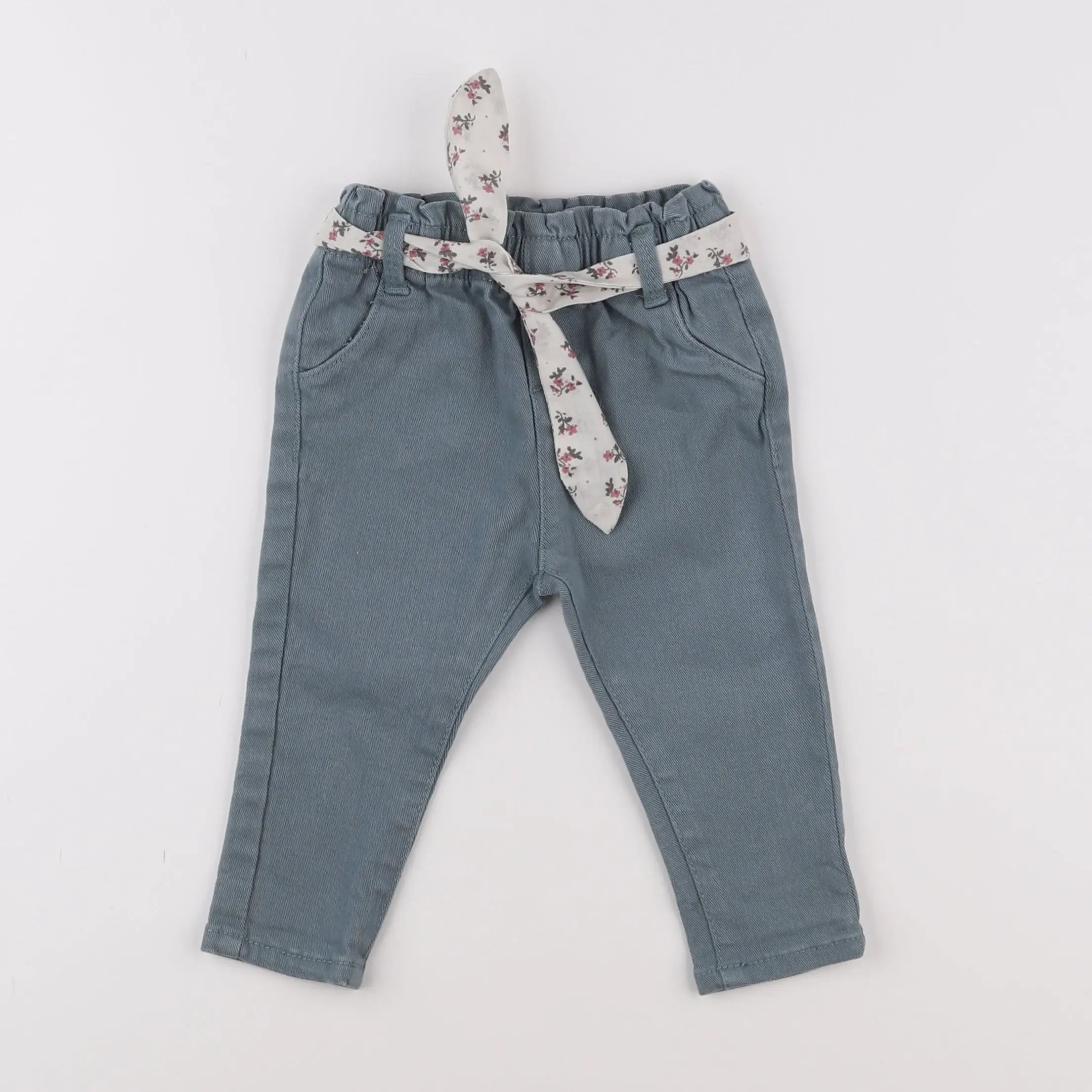 Vertbaudet - pantalon vert - 12 mois