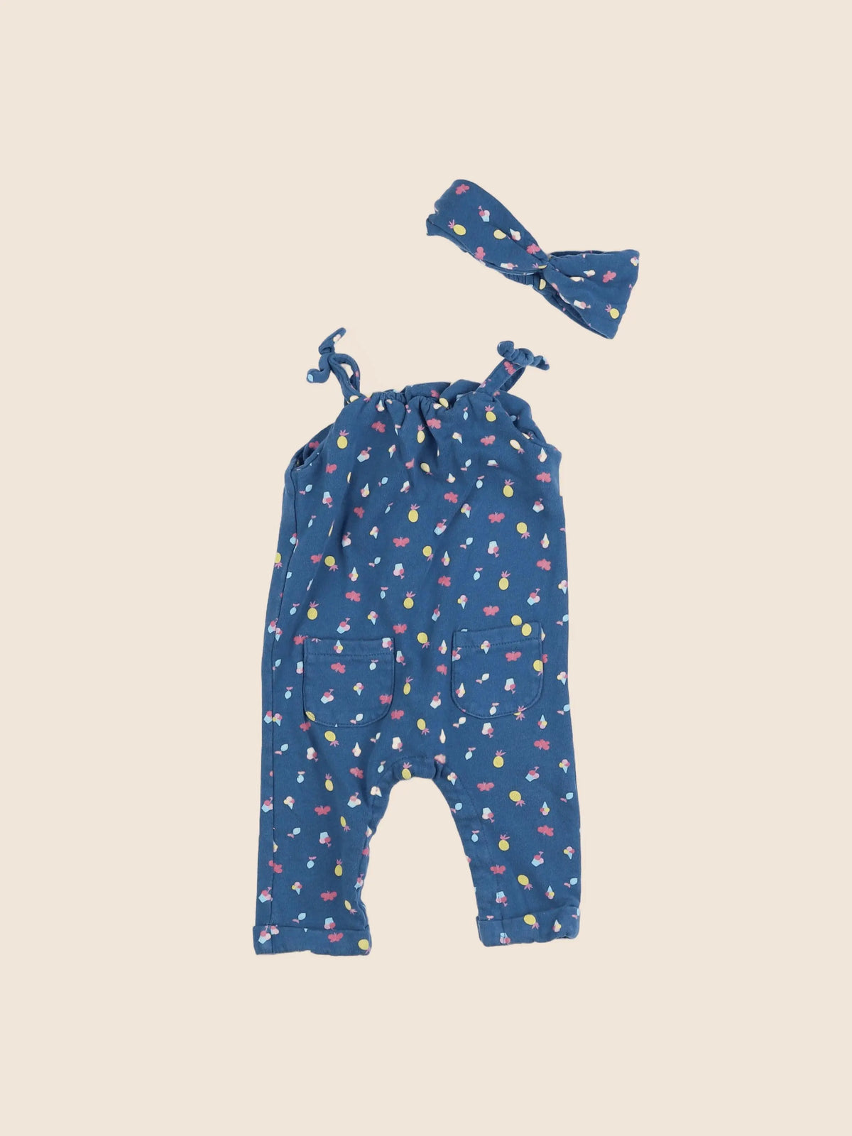 Vertbaudet - combinaison bleu - 6 mois