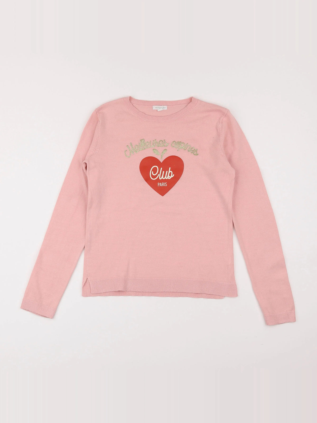 Vertbaudet - pull rose - 10 ans