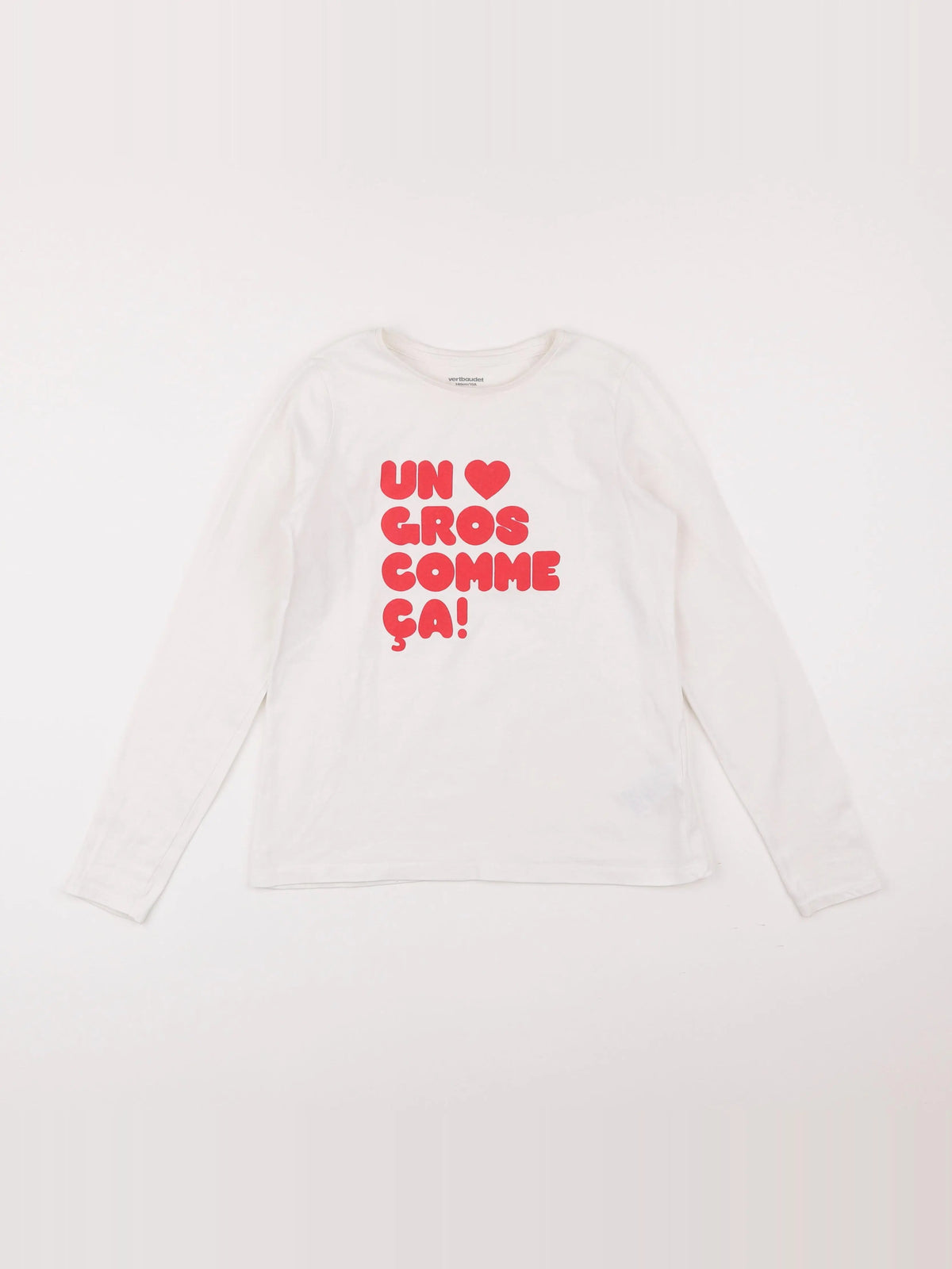 Vertbaudet - tee-shirt blanc - 10 ans