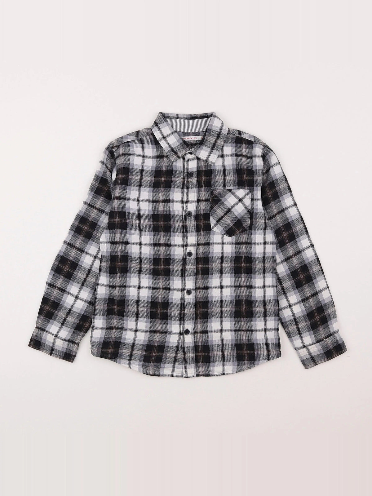 Monoprix - chemise blanc, noir - 8 ans
