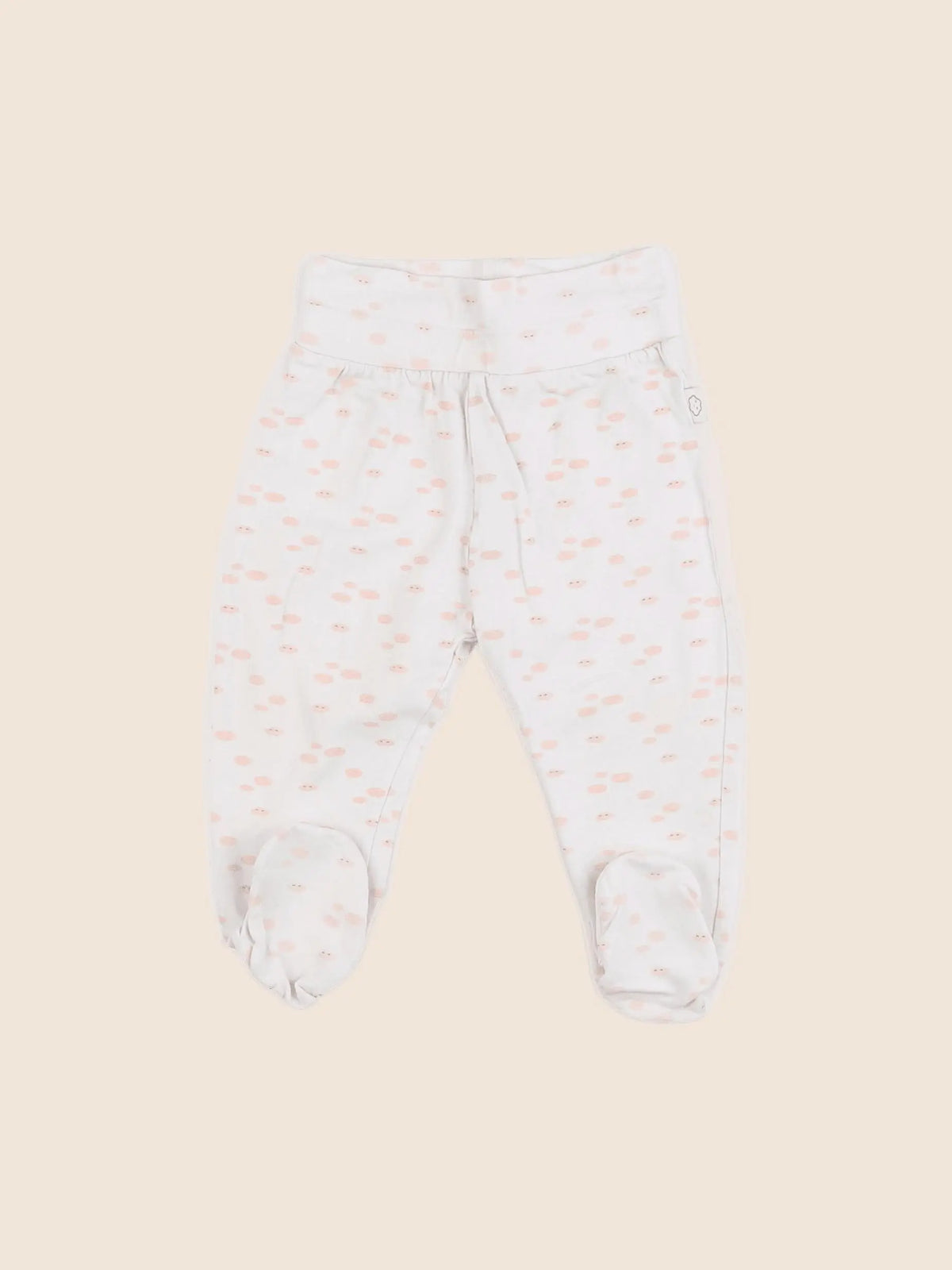 Vertbaudet - pantalon beige, rose - 12 mois