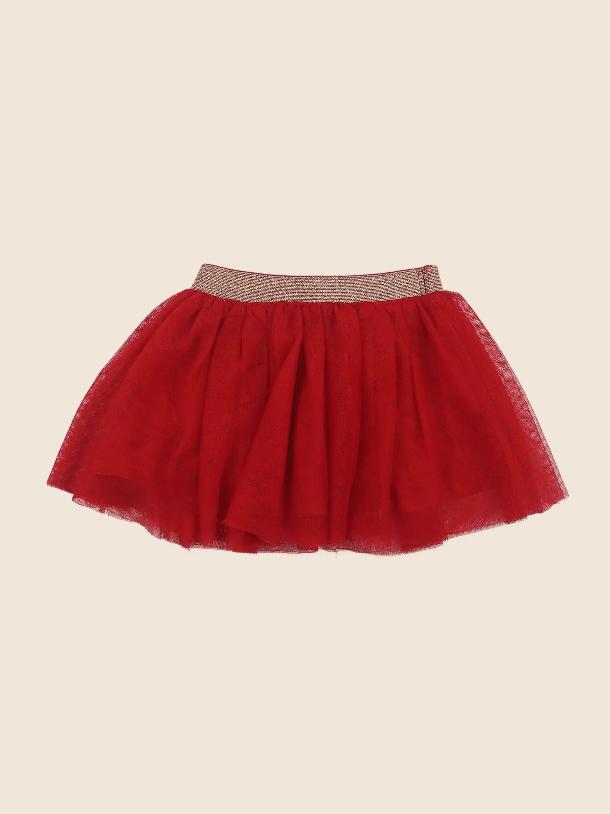 Vertbaudet - jupe rouge - 18 mois