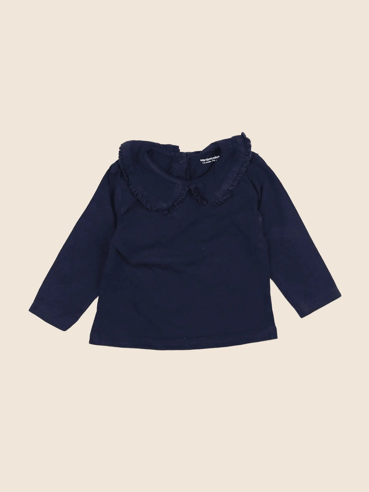 Vertbaudet - tee-shirt bleu - 12 mois