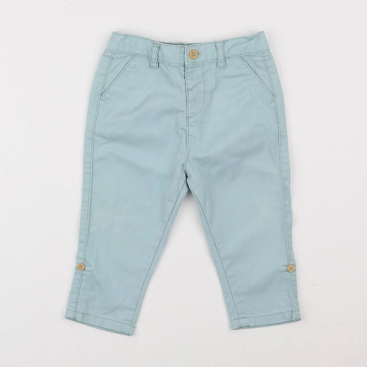 Vertbaudet - pantalon bleu - 12 mois