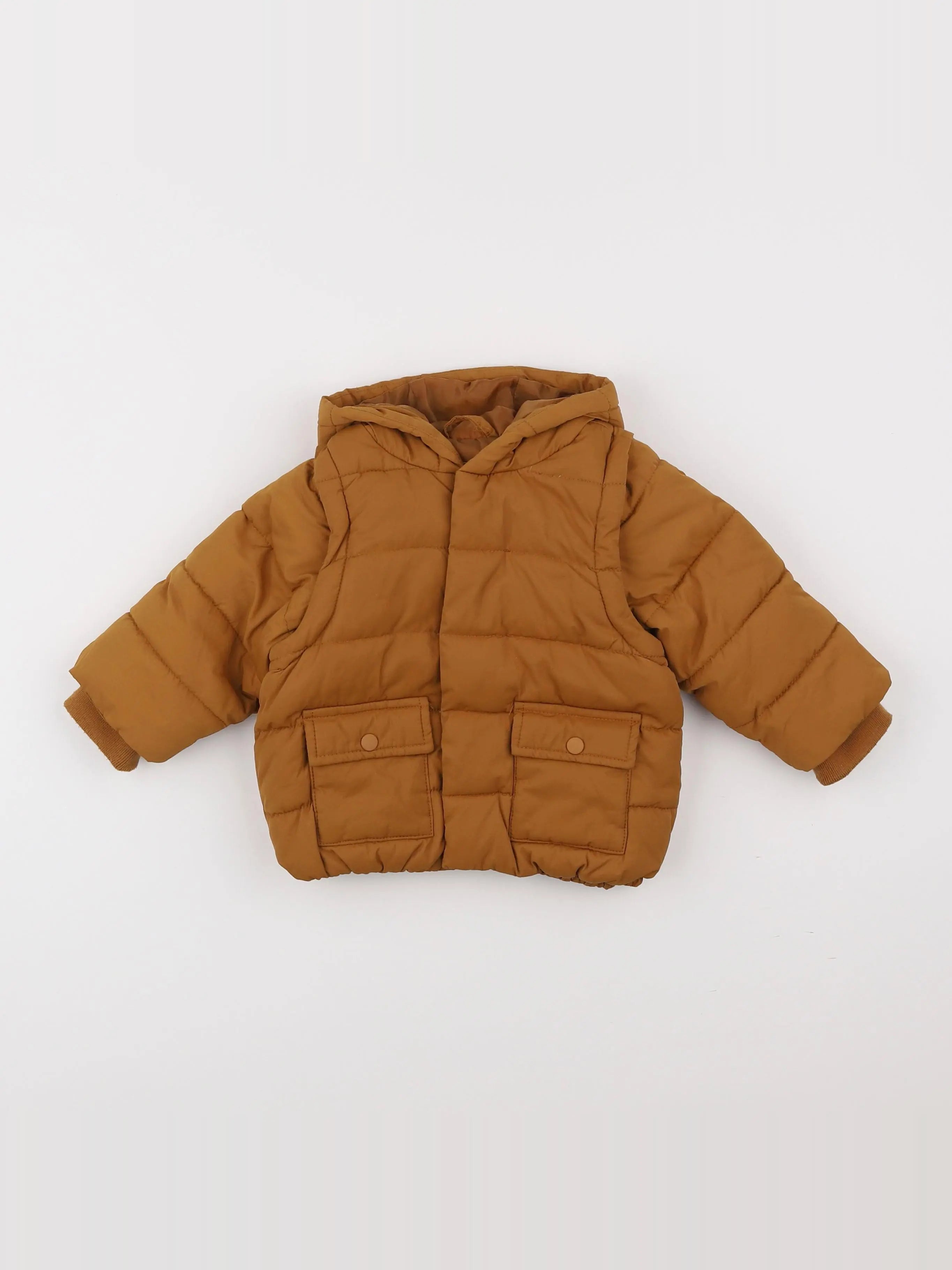 Vertbaudet - doudoune marron - 9 mois
