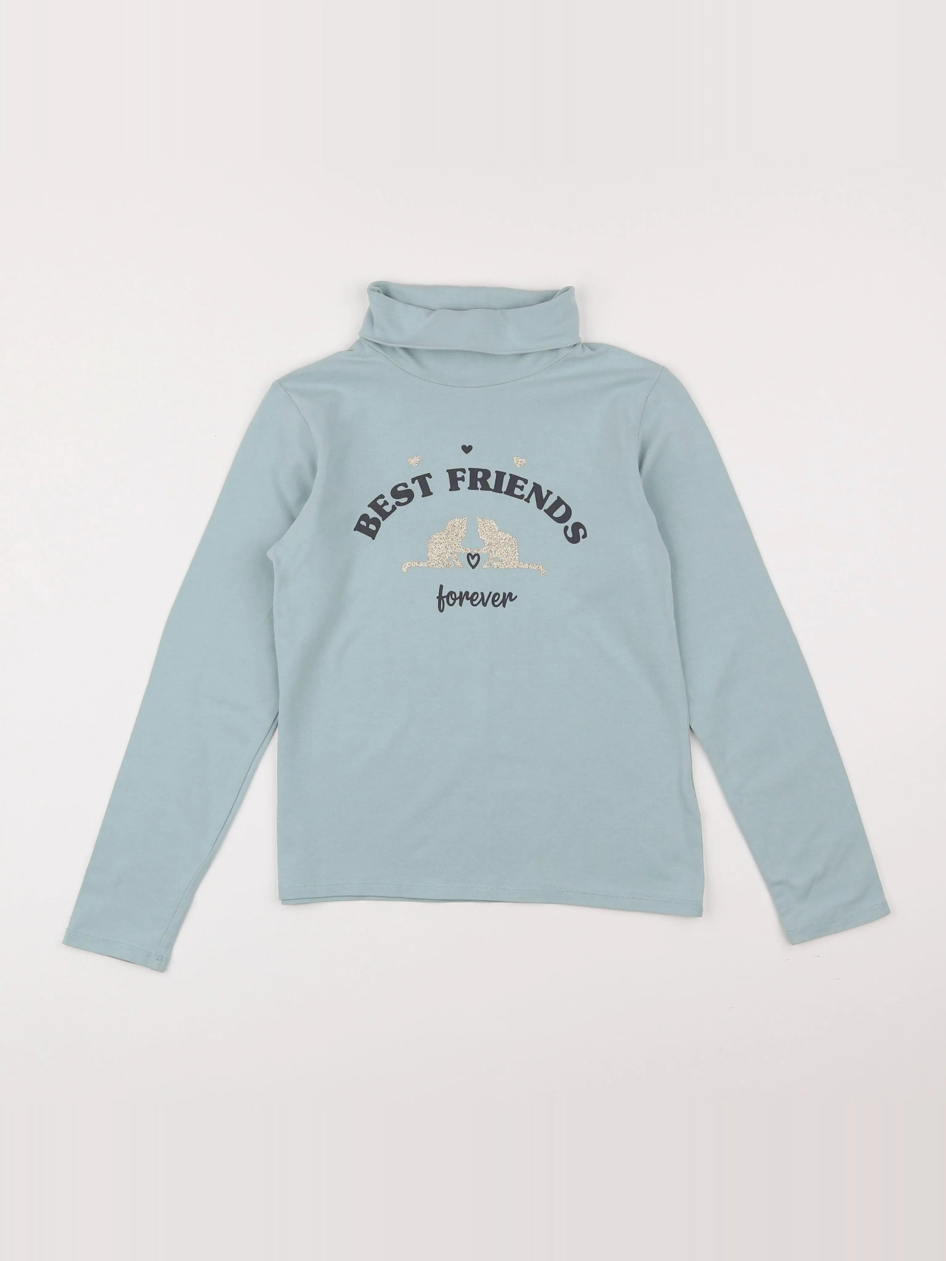 Vertbaudet - sous-pull bleu - 10 ans