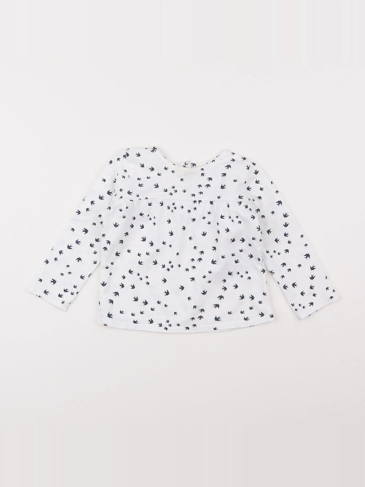 Vertbaudet - tee-shirt blanc, bleu - 12 mois