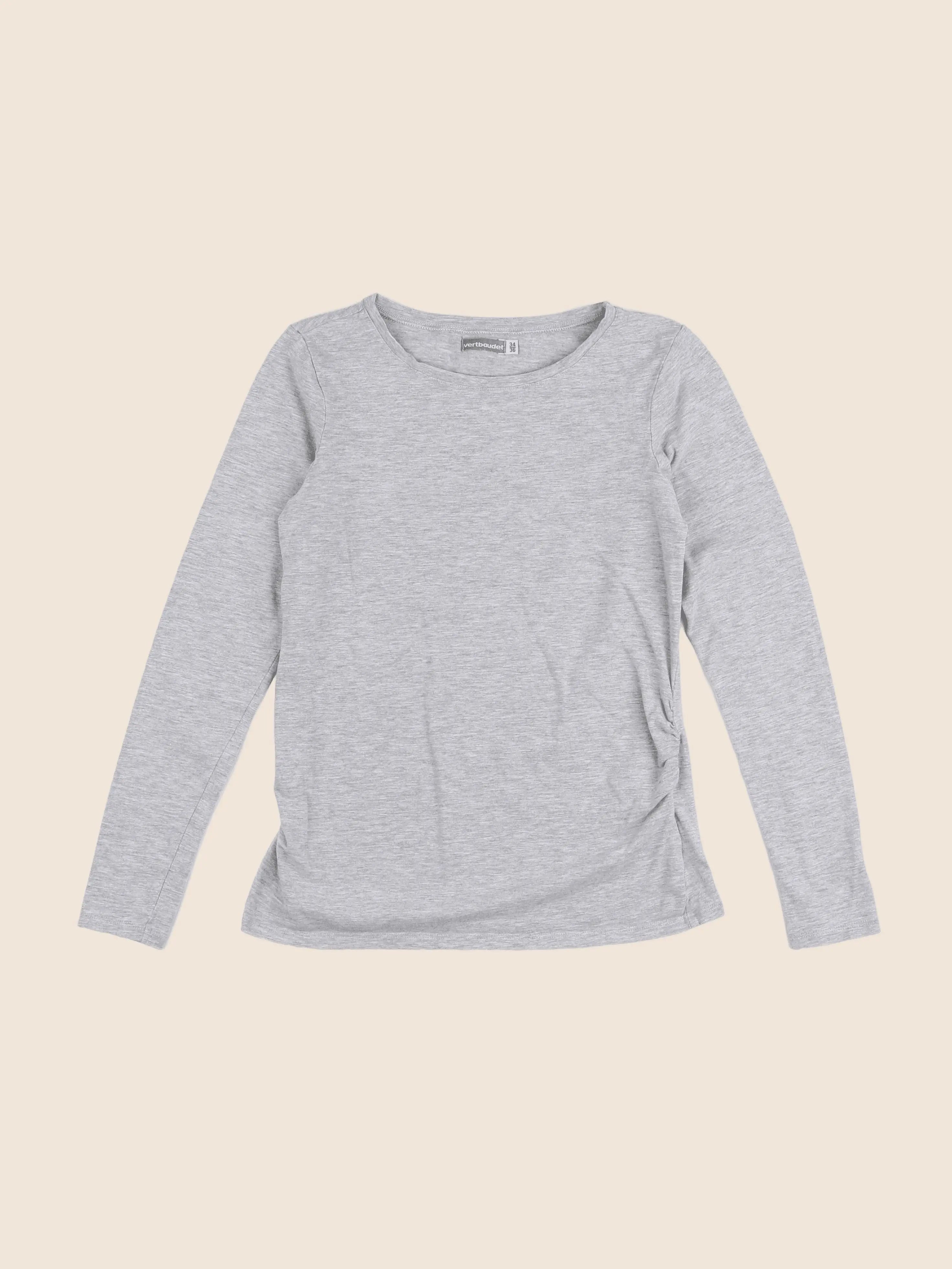 Vertbaudet - tee-shirt grossesse gris - 34 à 36