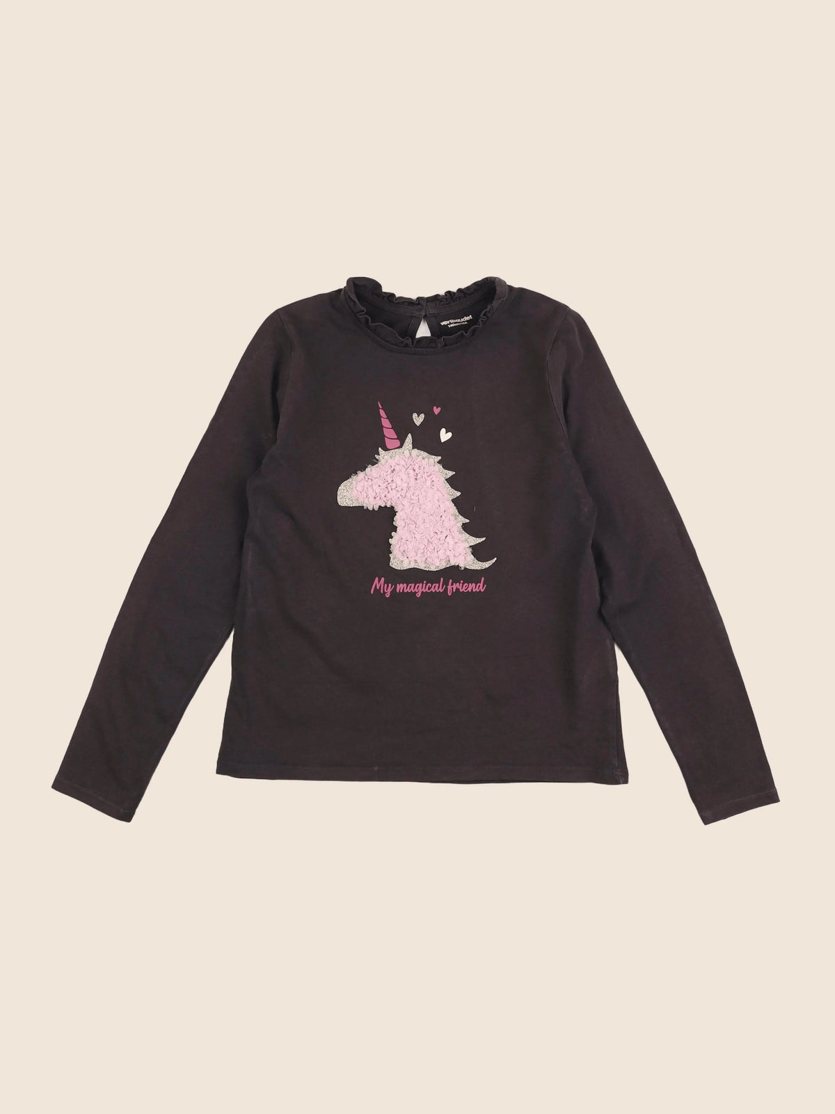 Vertbaudet - tee-shirt gris - 10 ans