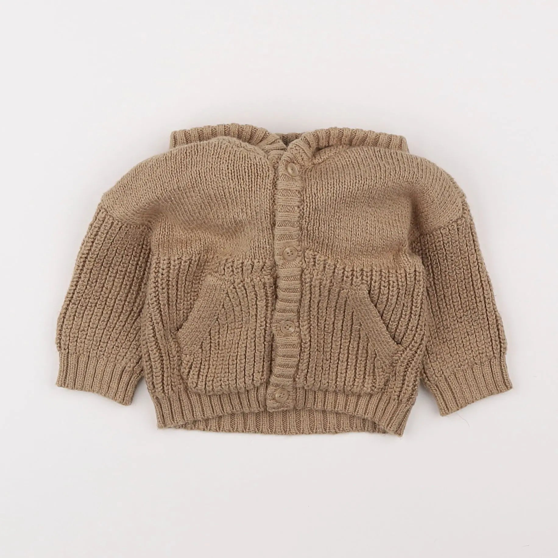 Vertbaudet - gilet marron - 6 mois
