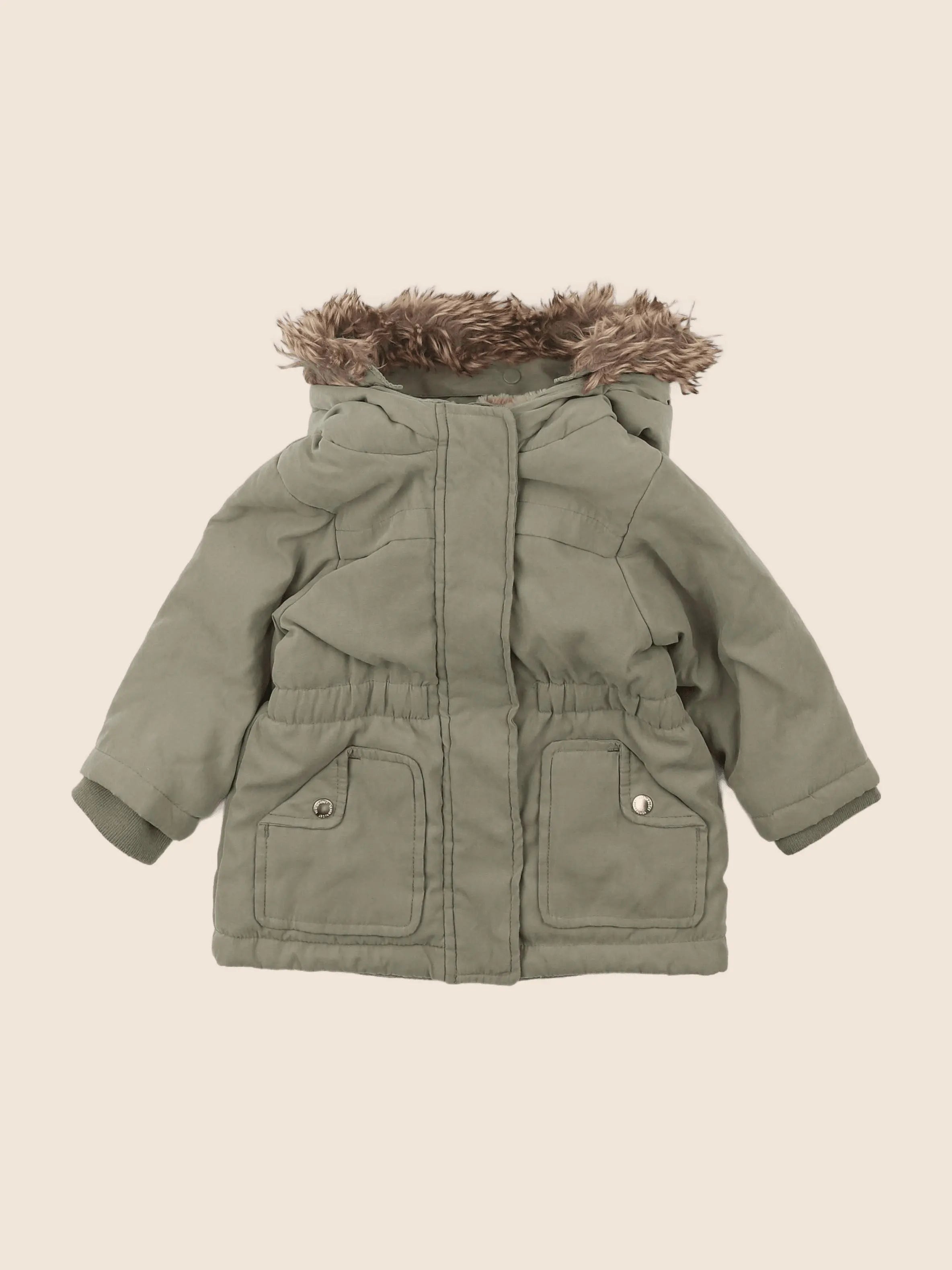 Vertbaudet - parka vert - 12 mois