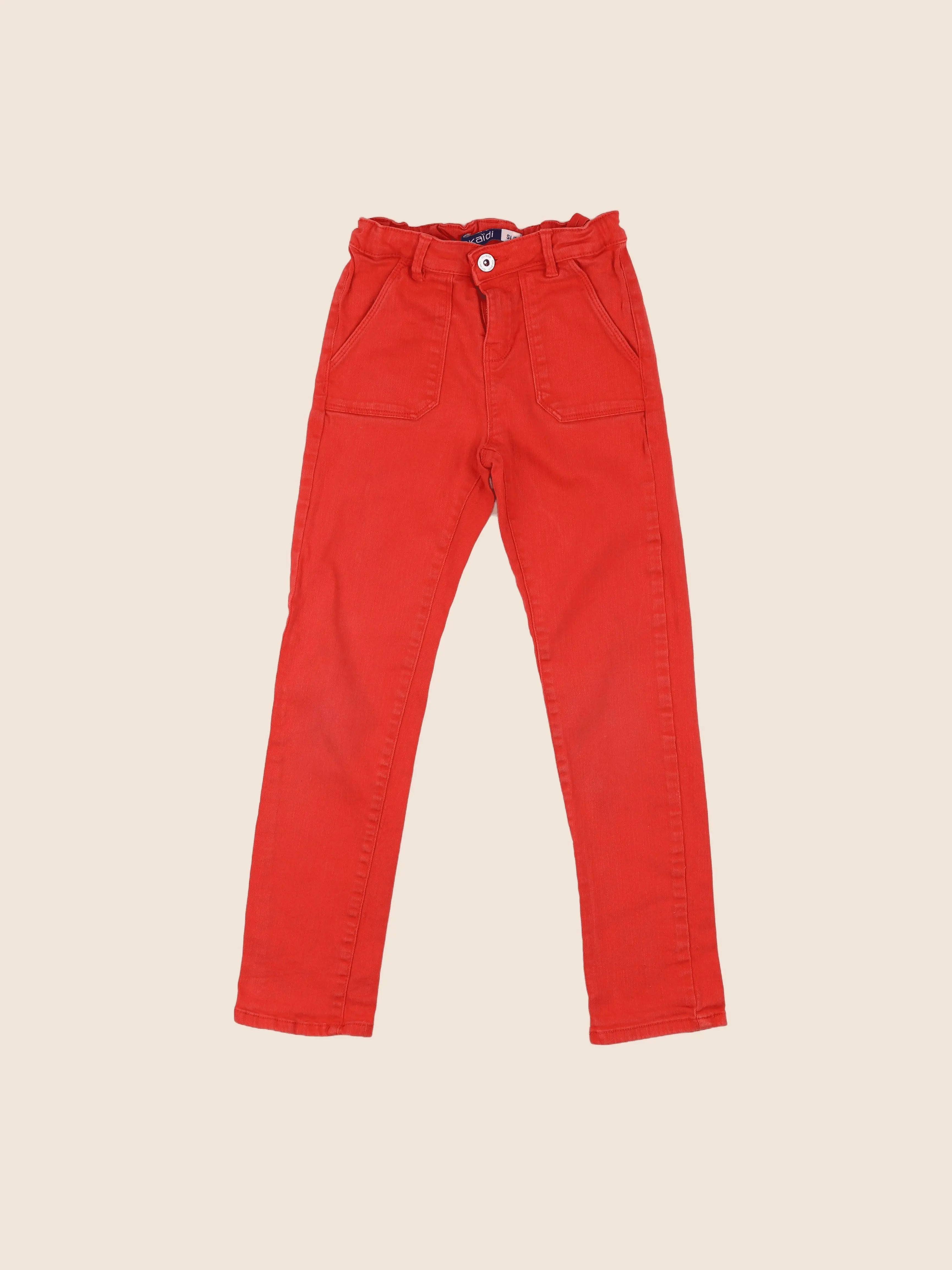 Okaidi - jean rouge - 8 ans