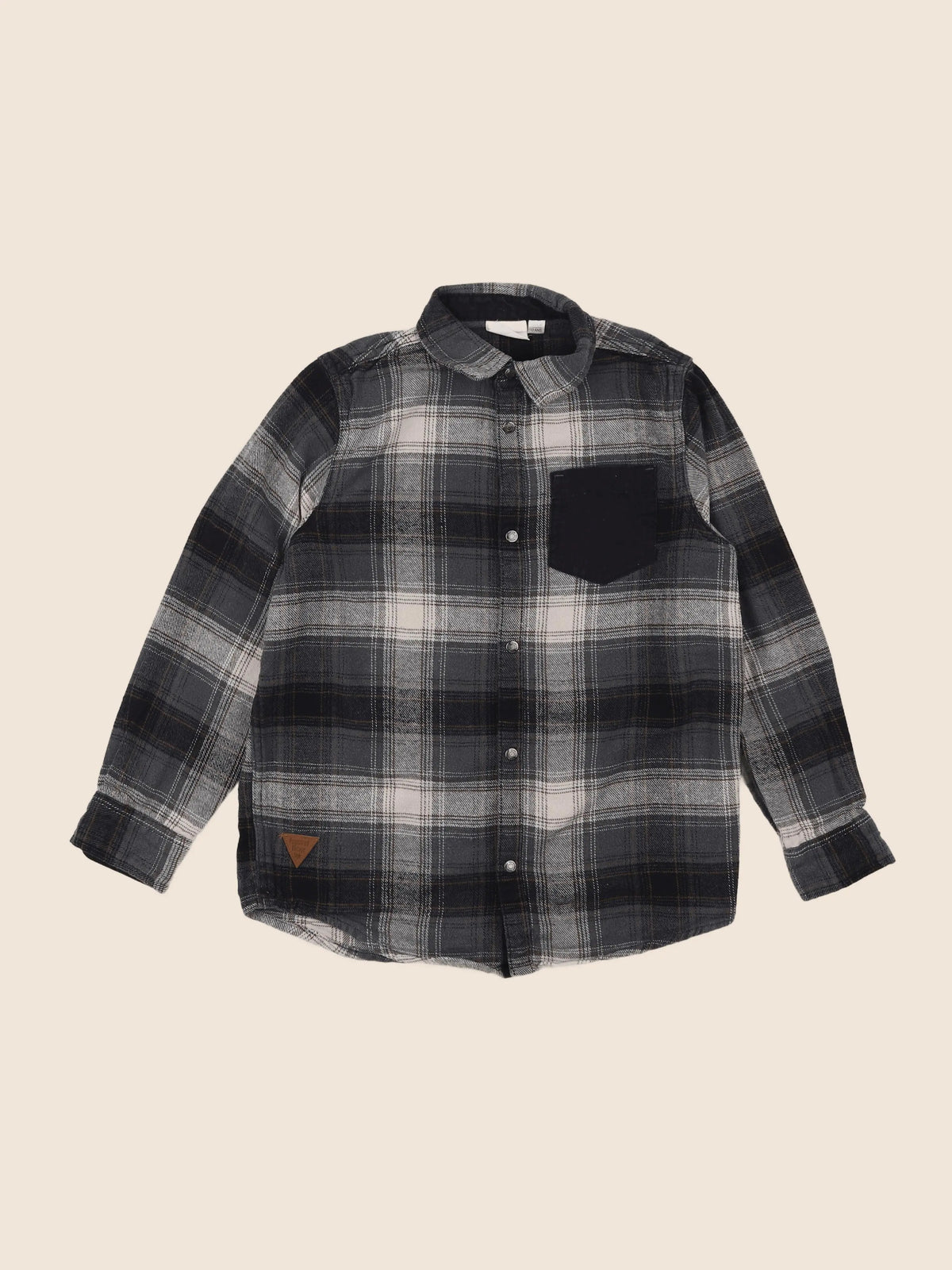 Vertbaudet - chemise gris, bleu - 10 ans