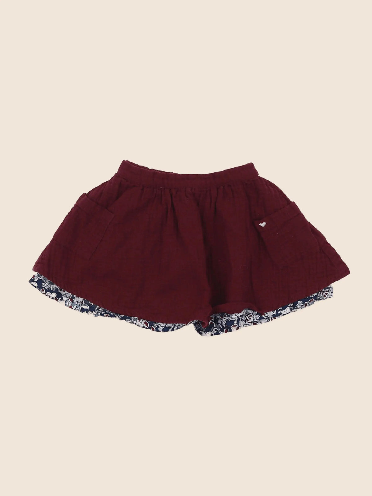 Vertbaudet - jupe rouge - 2 ans