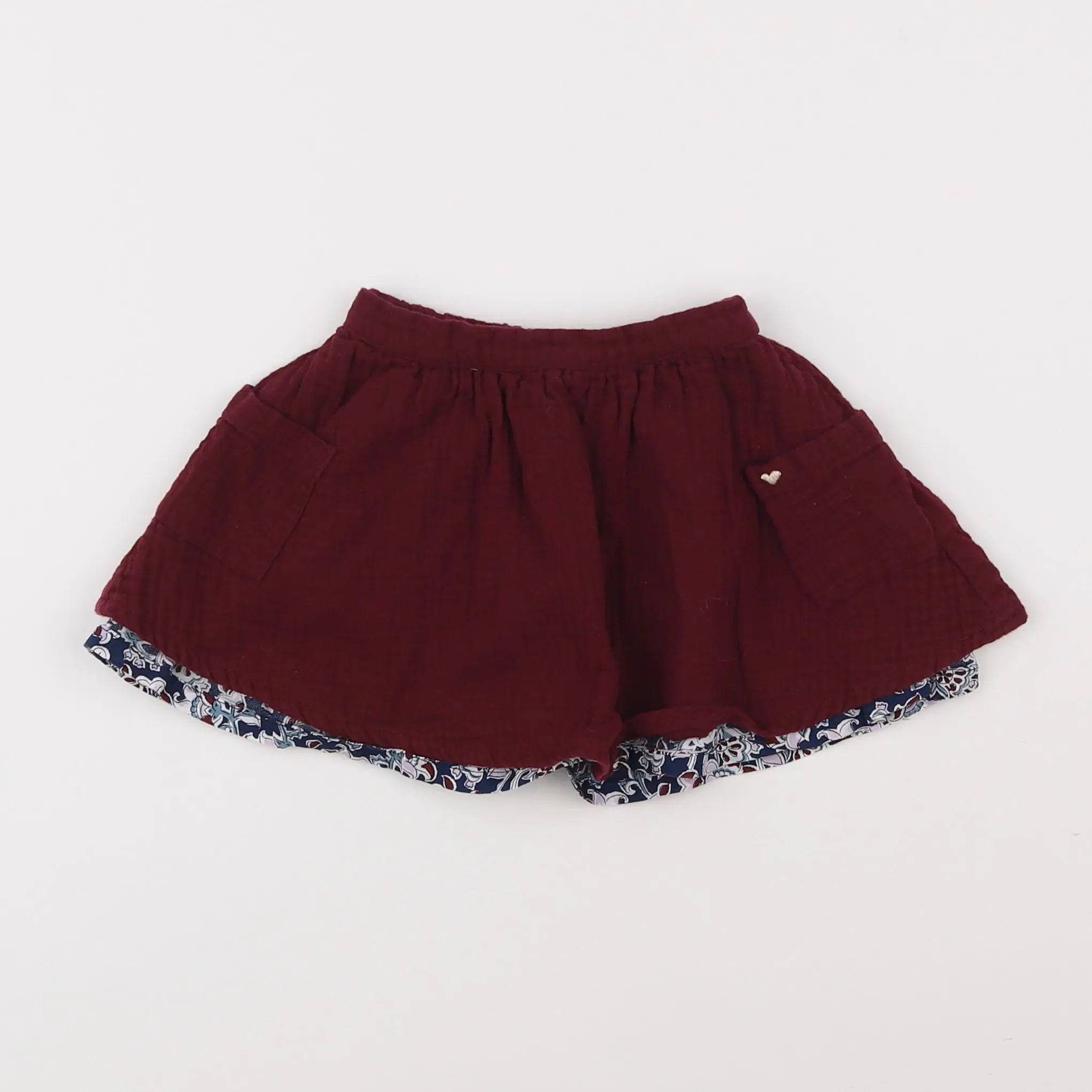 Vertbaudet - jupe rouge - 2 ans
