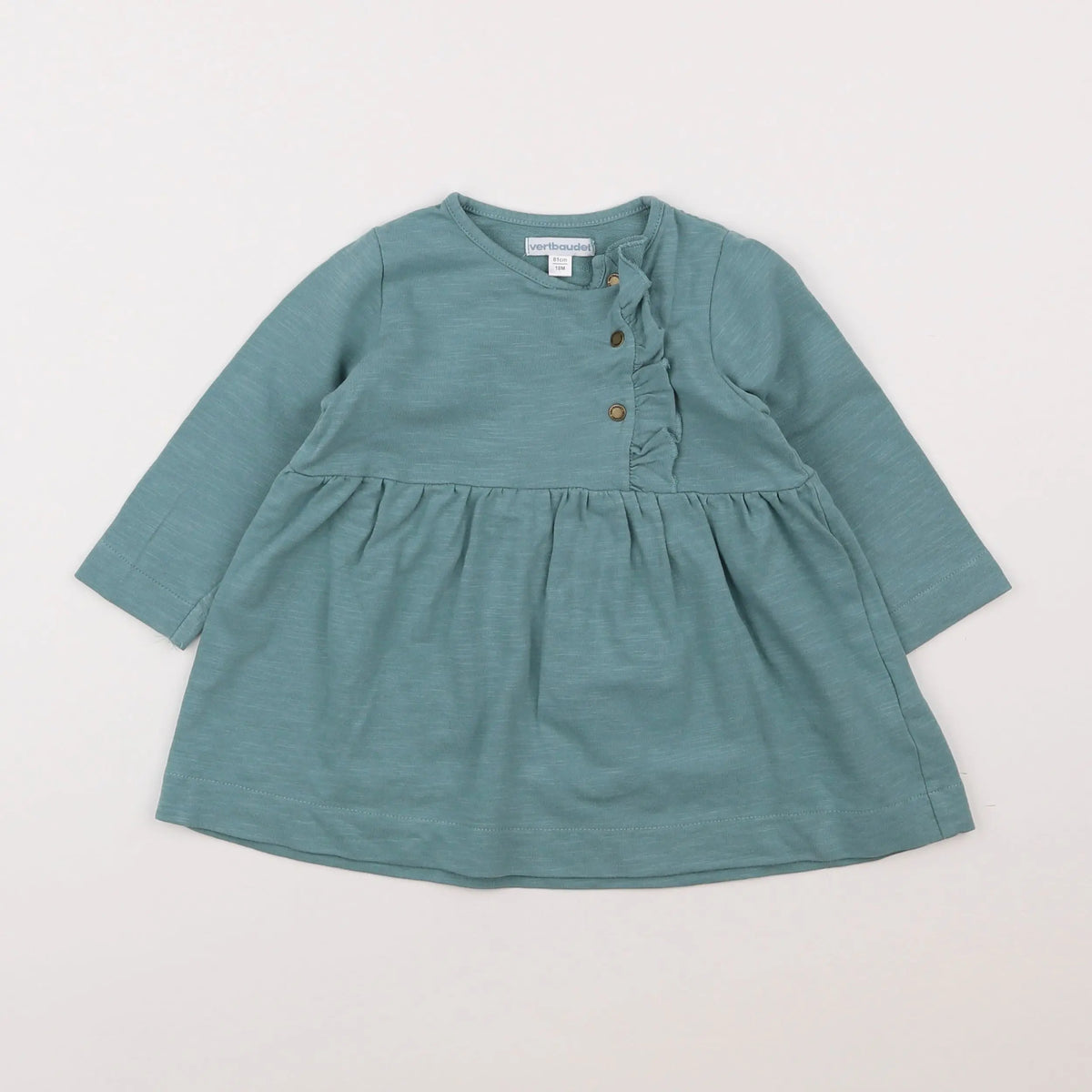 Vertbaudet - robe vert - 18 mois