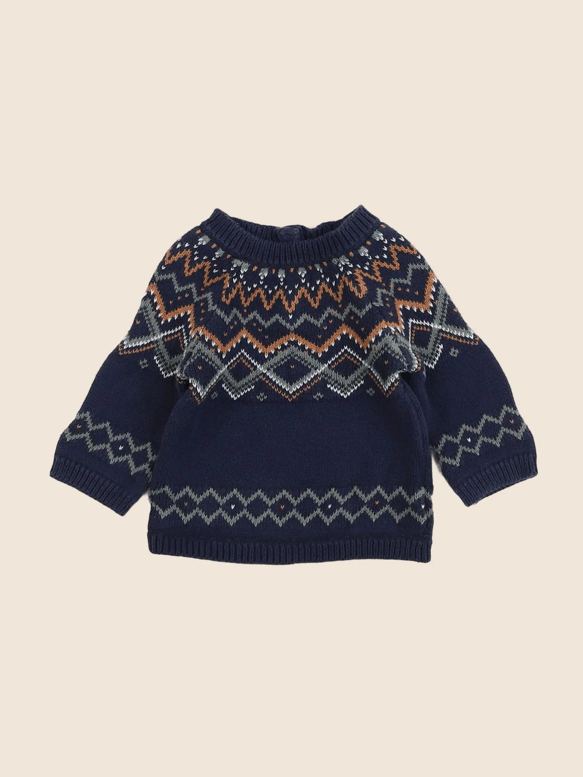 Vertbaudet - pull bleu - 6 mois