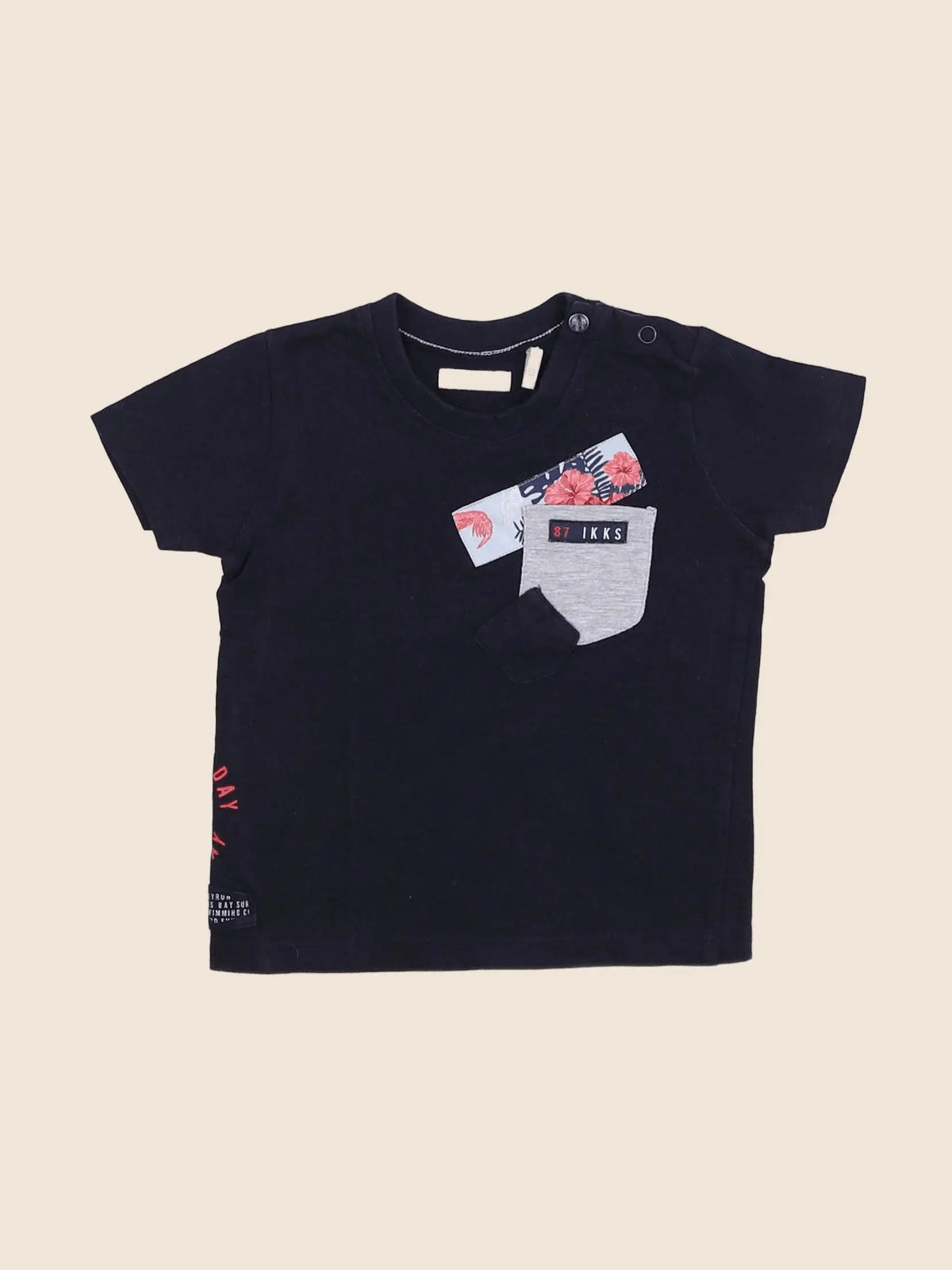 IKKS - tee-shirt bleu - 6 mois