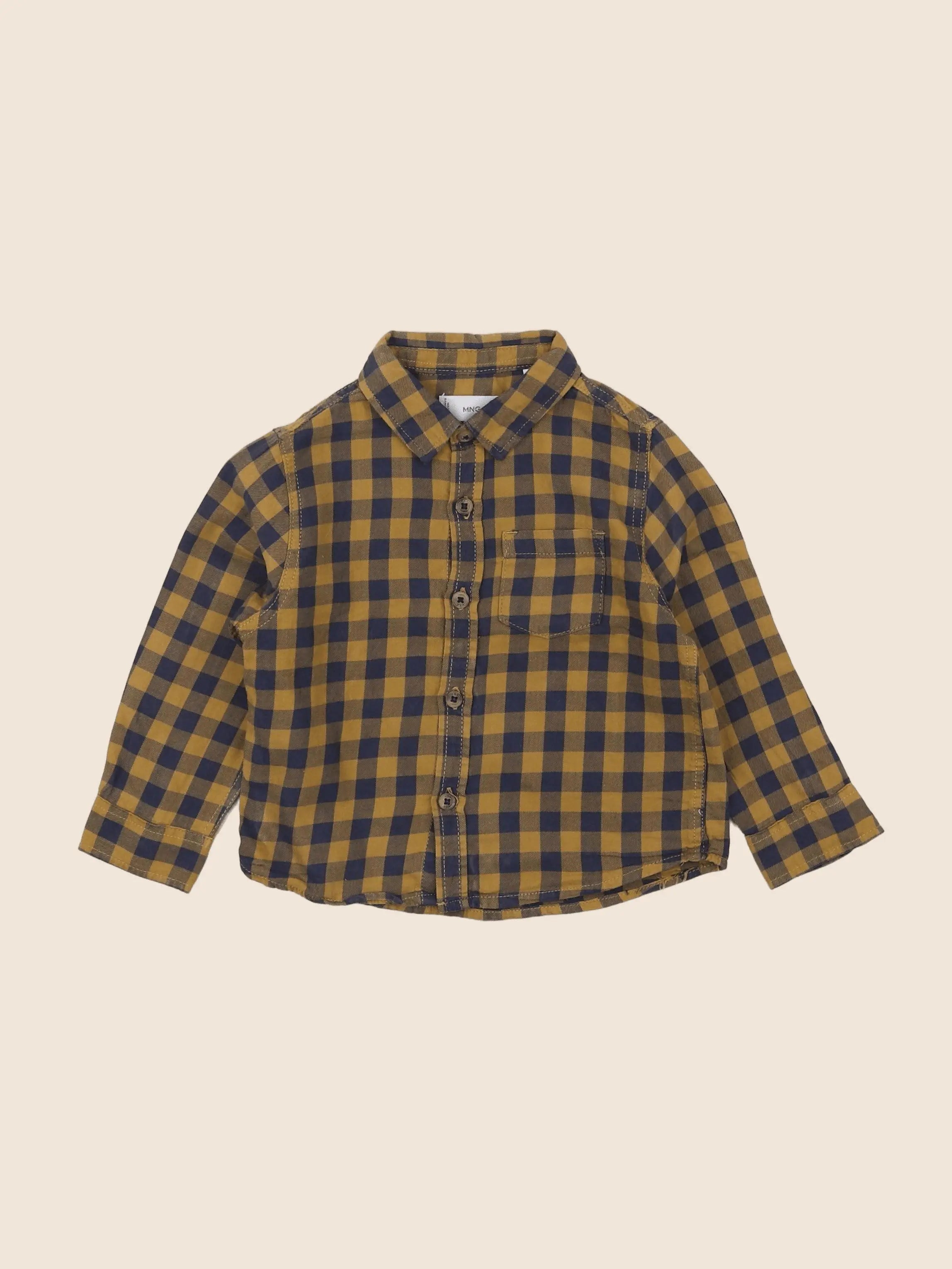 Mango - chemise jaune - 12/18 mois