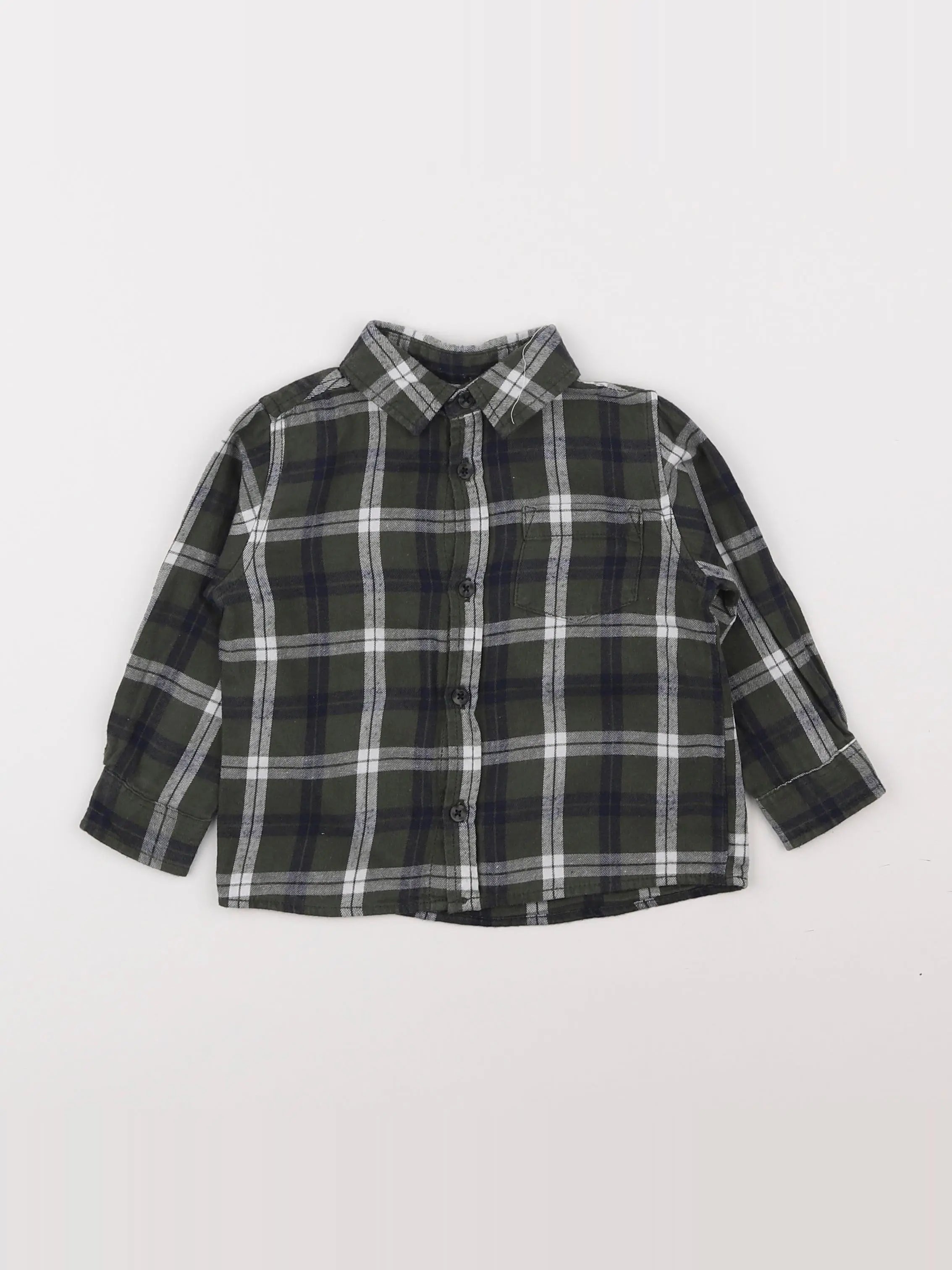 Mango - chemise vert - 12/18 mois