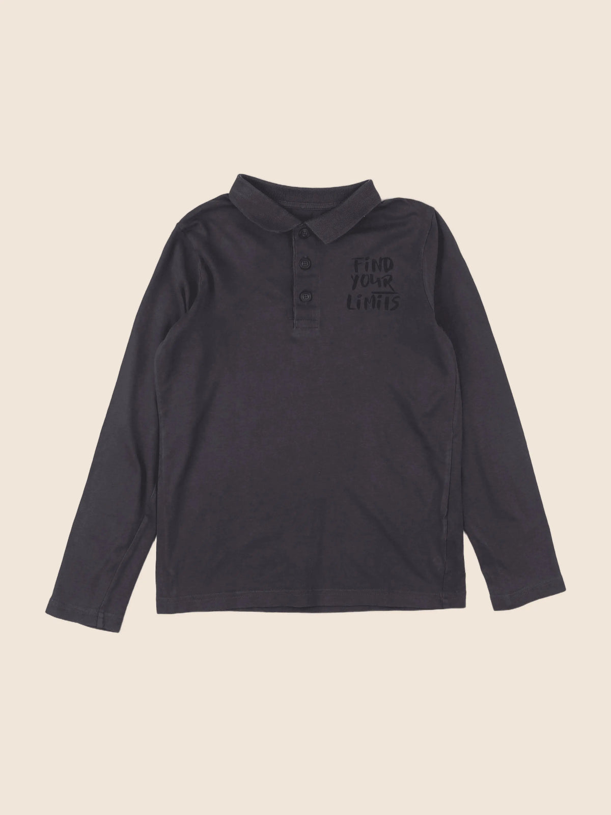 Vertbaudet - polo gris - 10 ans