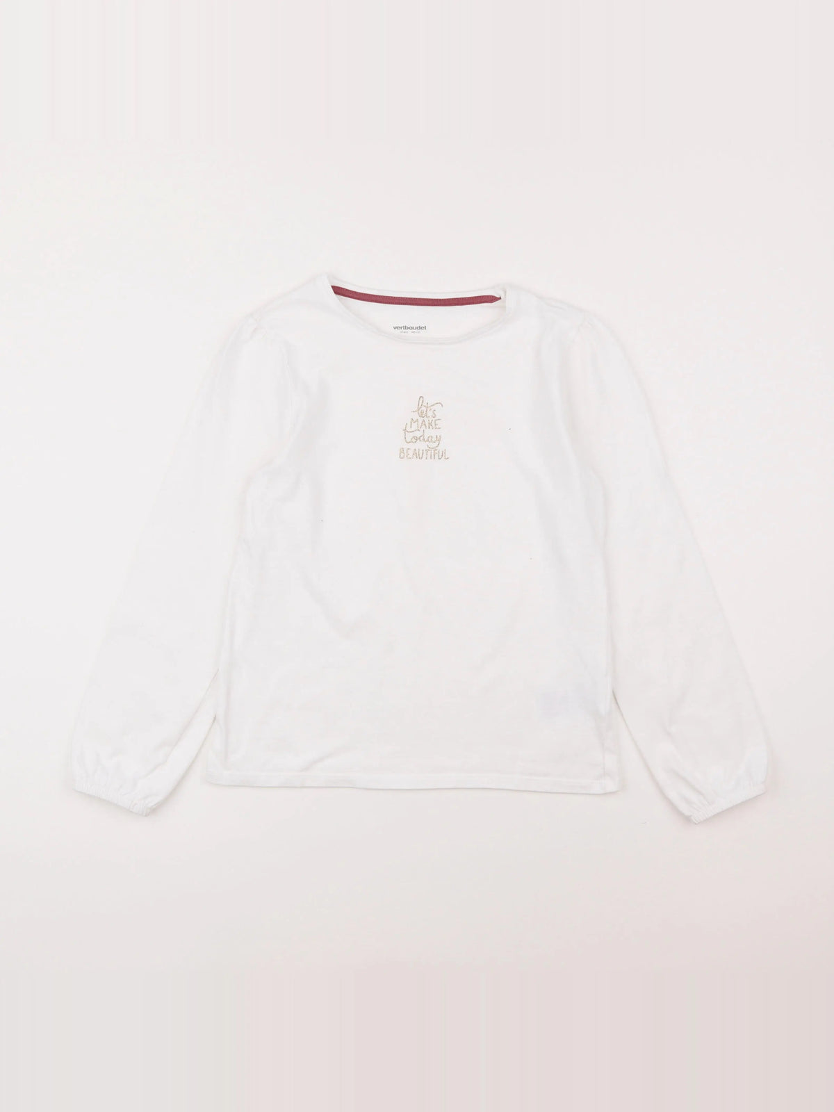Vertbaudet - tee-shirt blanc - 10 ans
