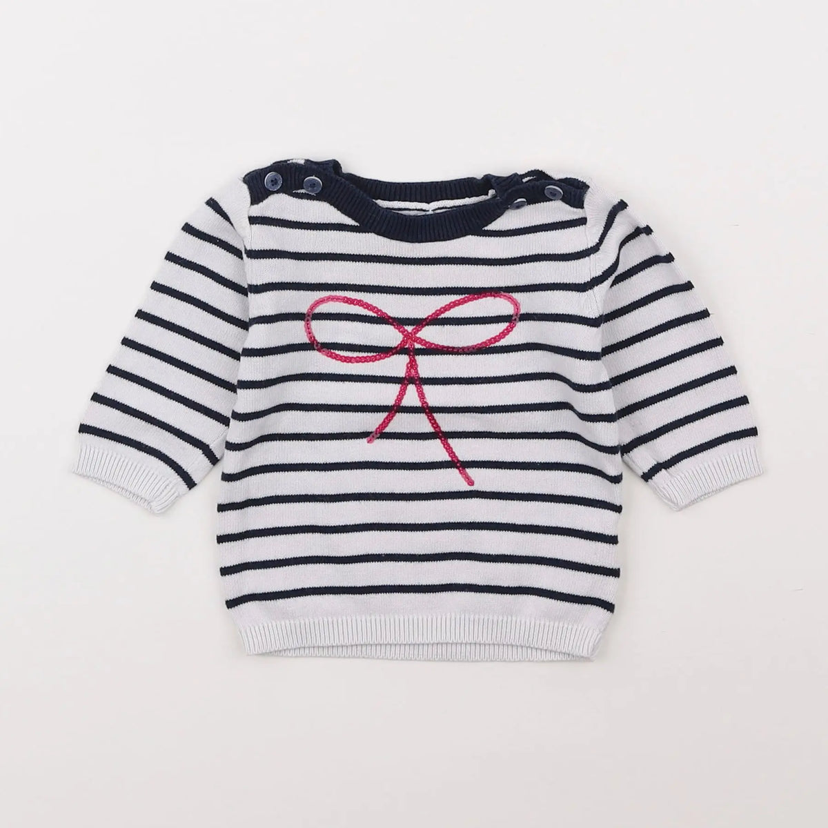 Vertbaudet - pull bleu - 3 mois