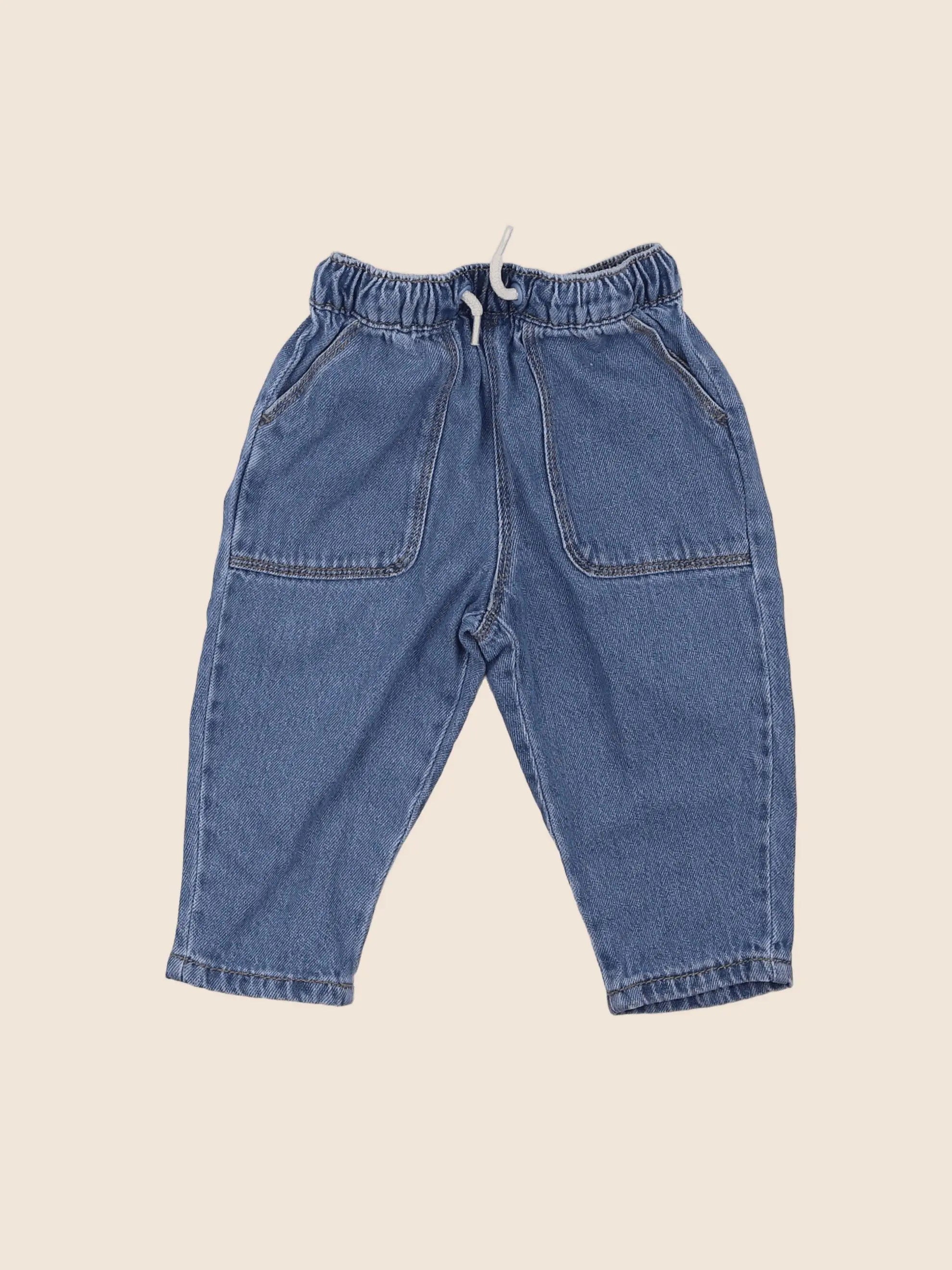 Vertbaudet - pantalon bleu - 6 mois