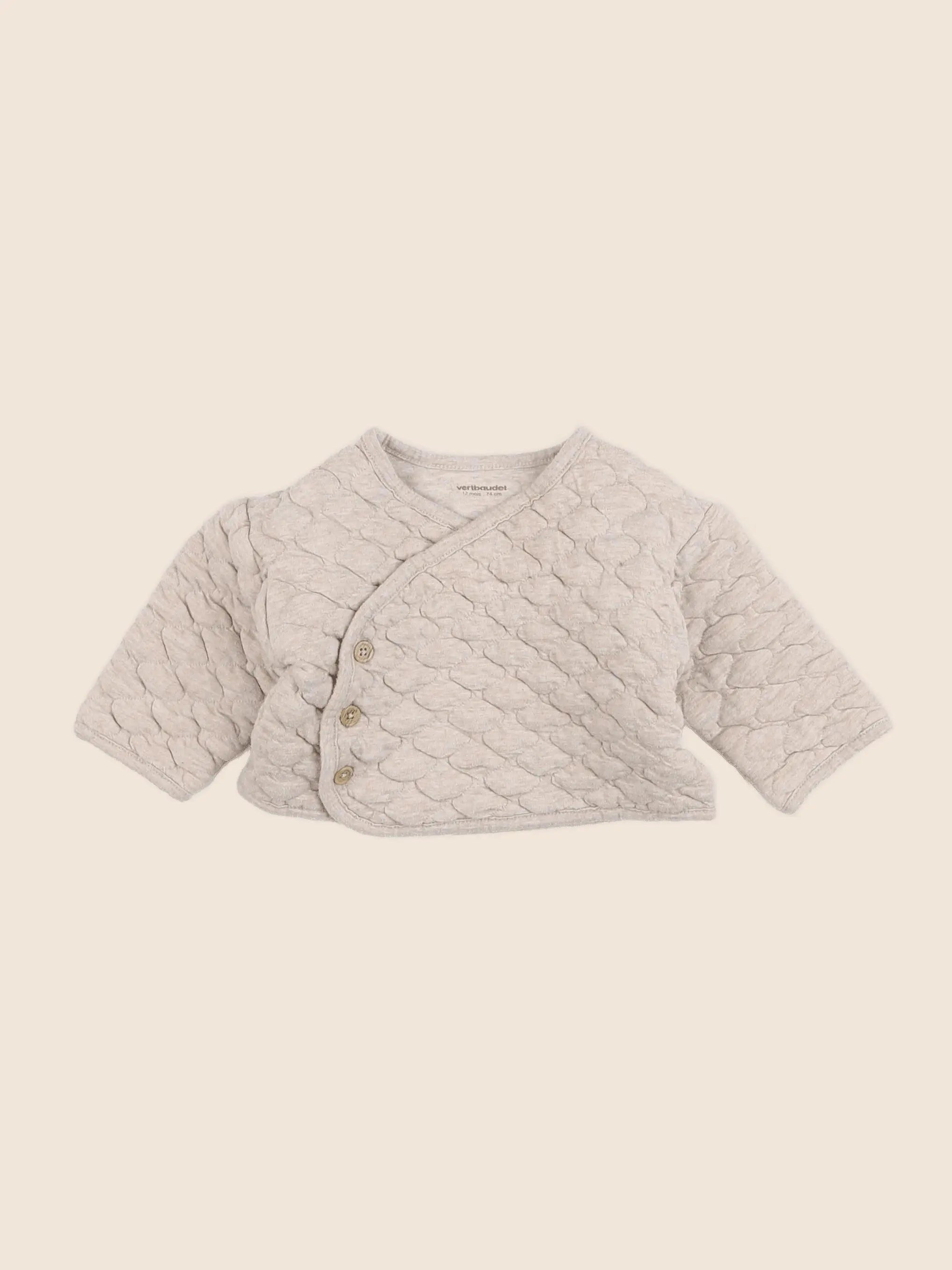 Vertbaudet - veste beige - 12 mois