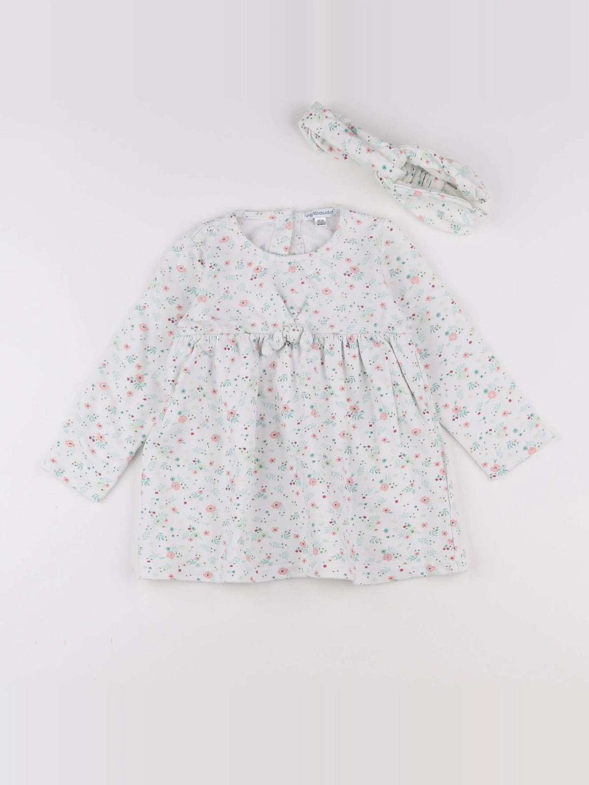 Vertbaudet - robe velours blanc - 3 ans