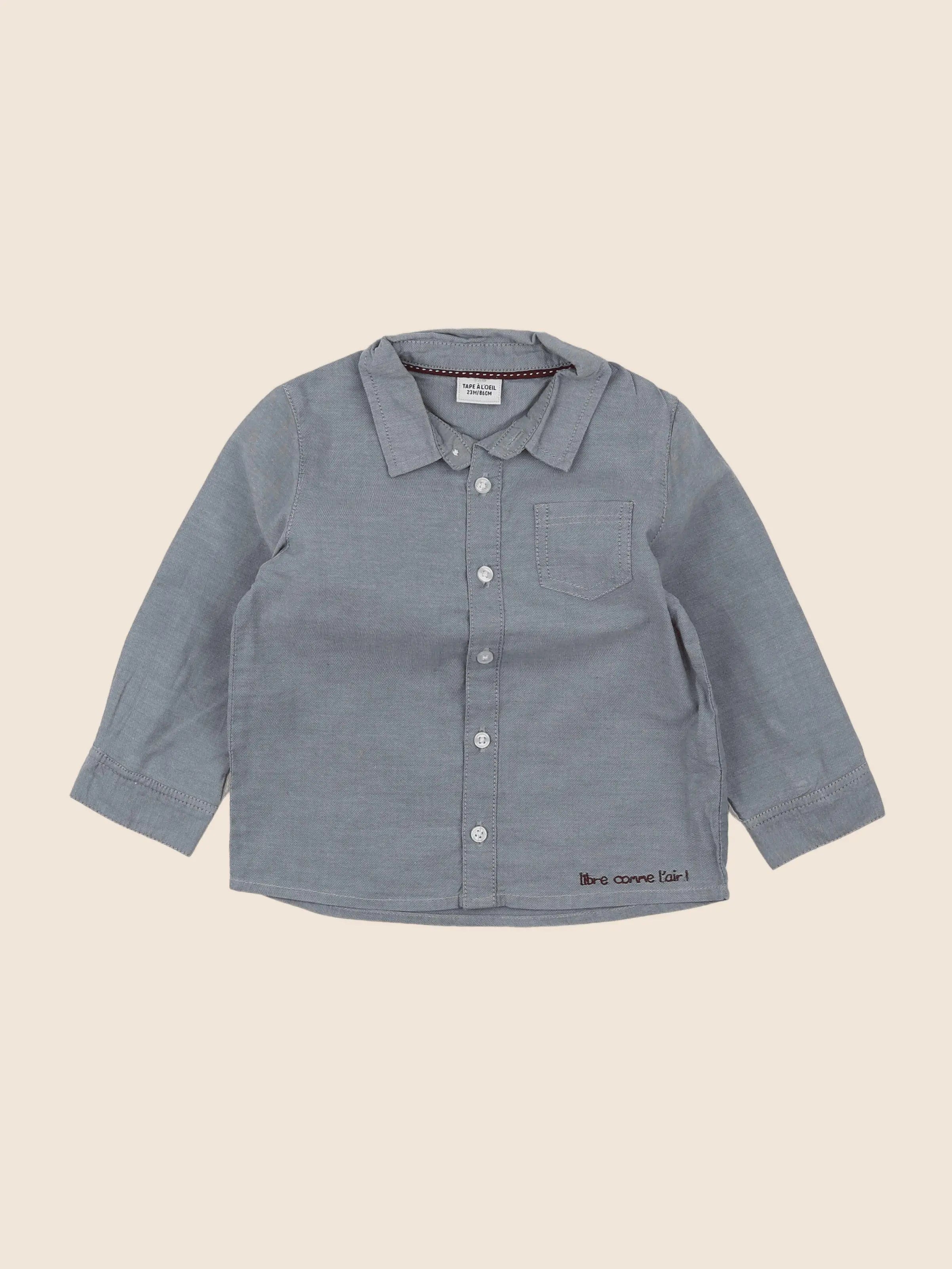 Tape à l'oeil - chemise bleu - 2 ans