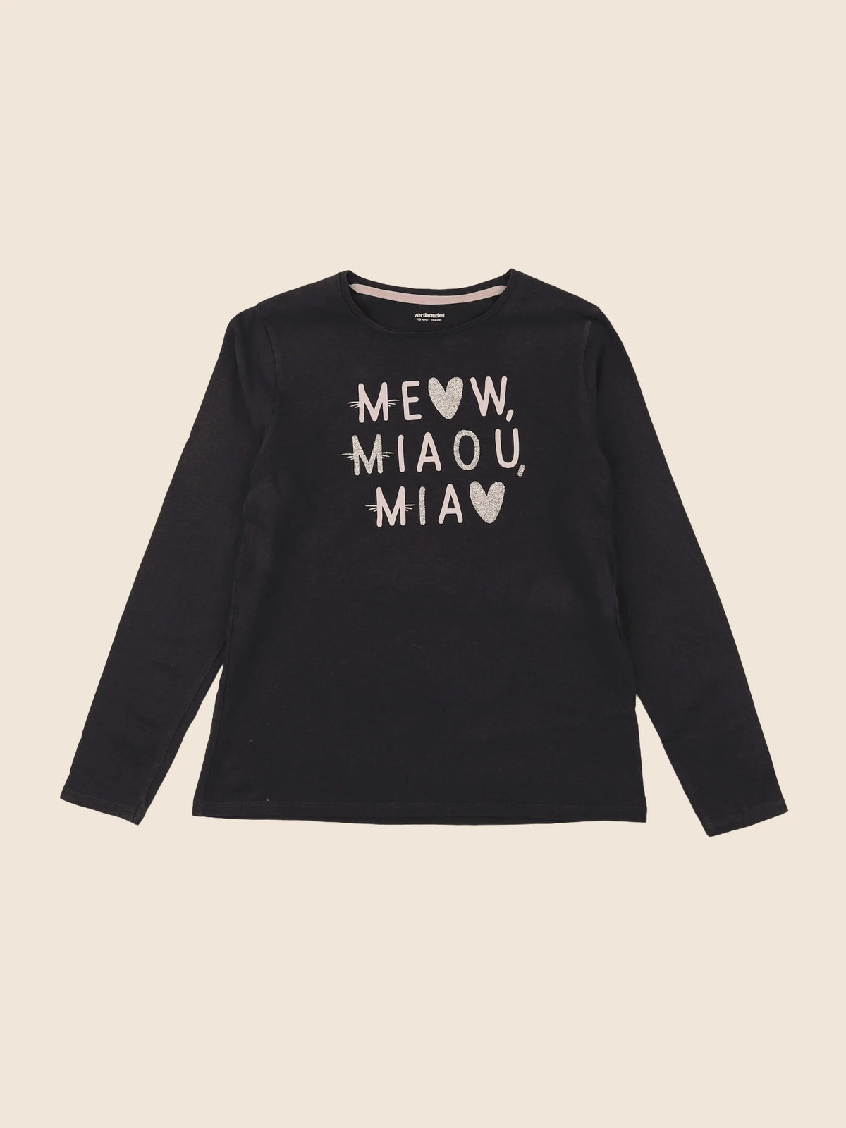 Vertbaudet - tee-shirt marron - 12 ans