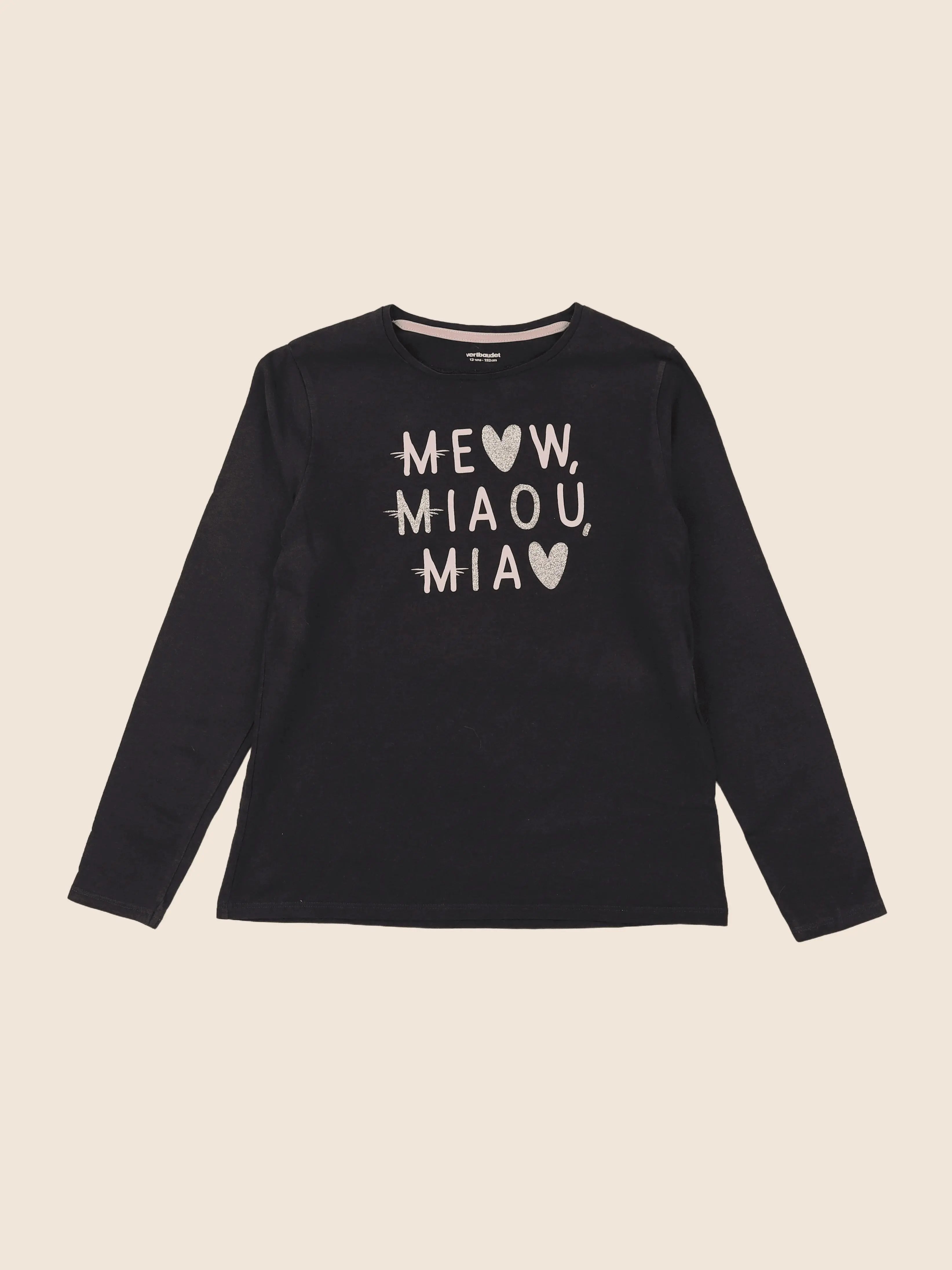 Vertbaudet - tee-shirt marron - 12 ans