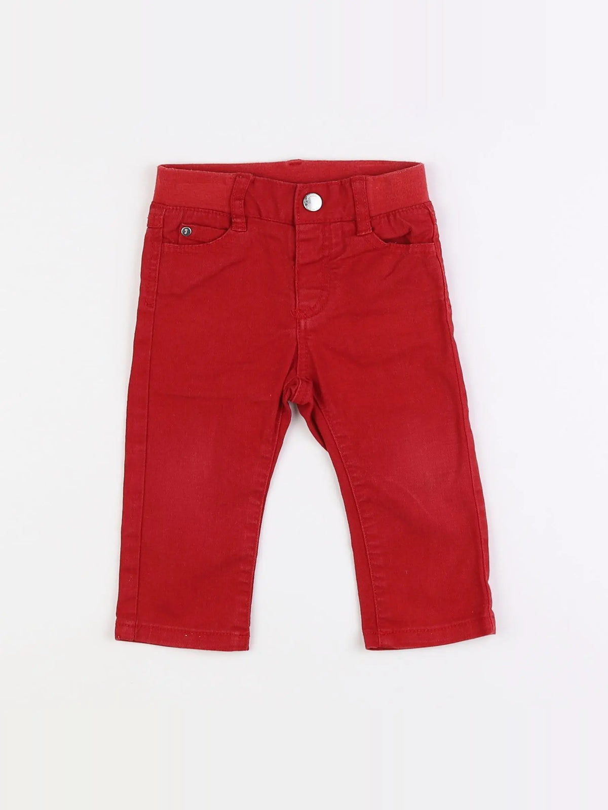 Jacadi - jean rouge - 12 mois