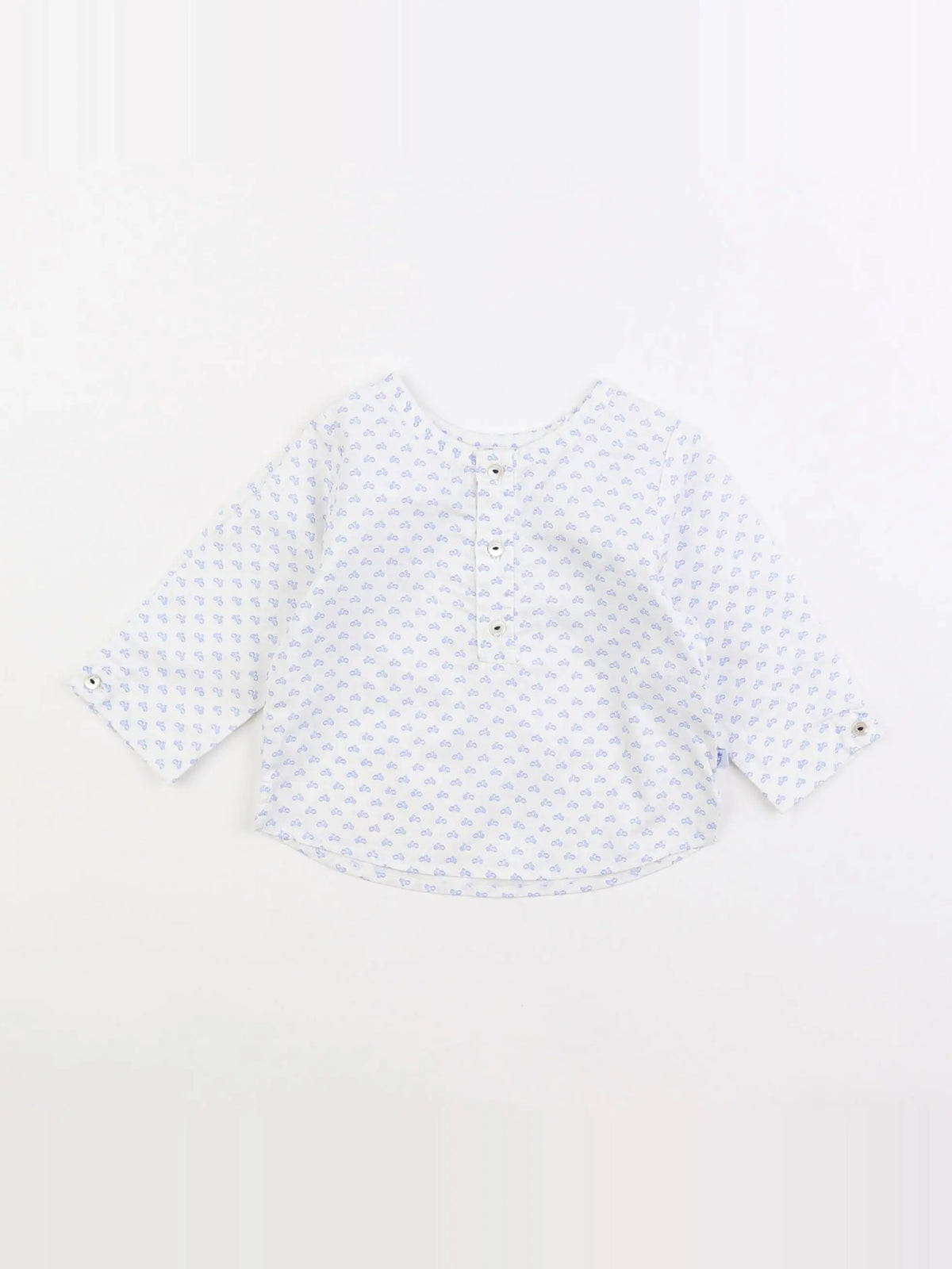 Jacadi - chemise bleu, blanc - 6 mois