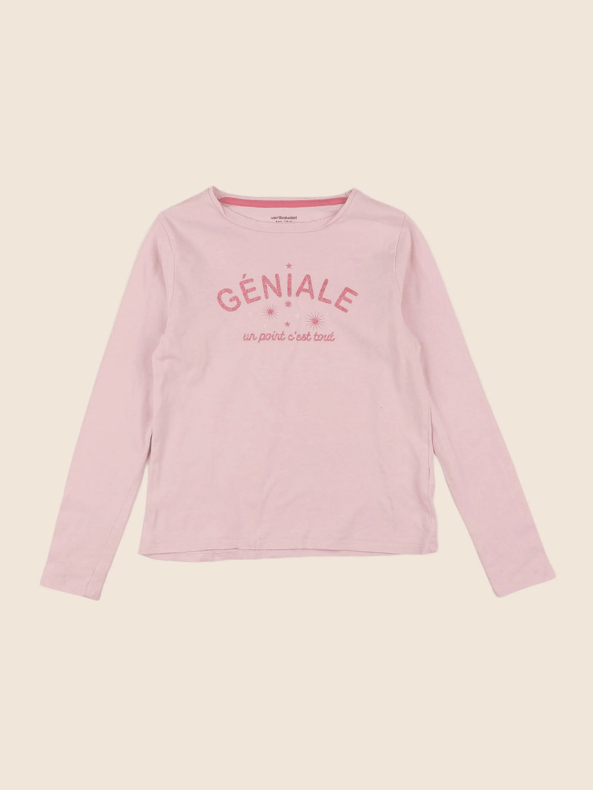 Vertbaudet - tee-shirt rose - 8 ans