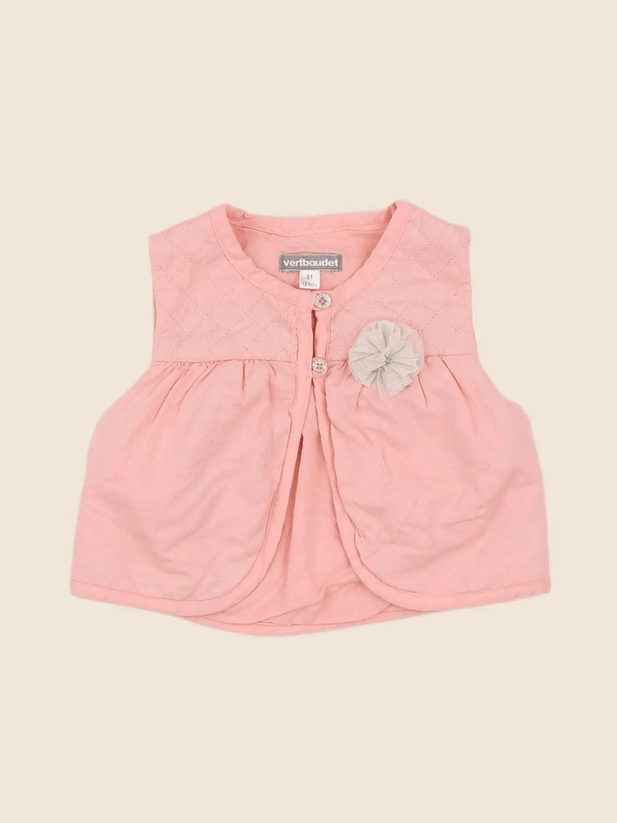 Vertbaudet - gilet rose - 18 mois