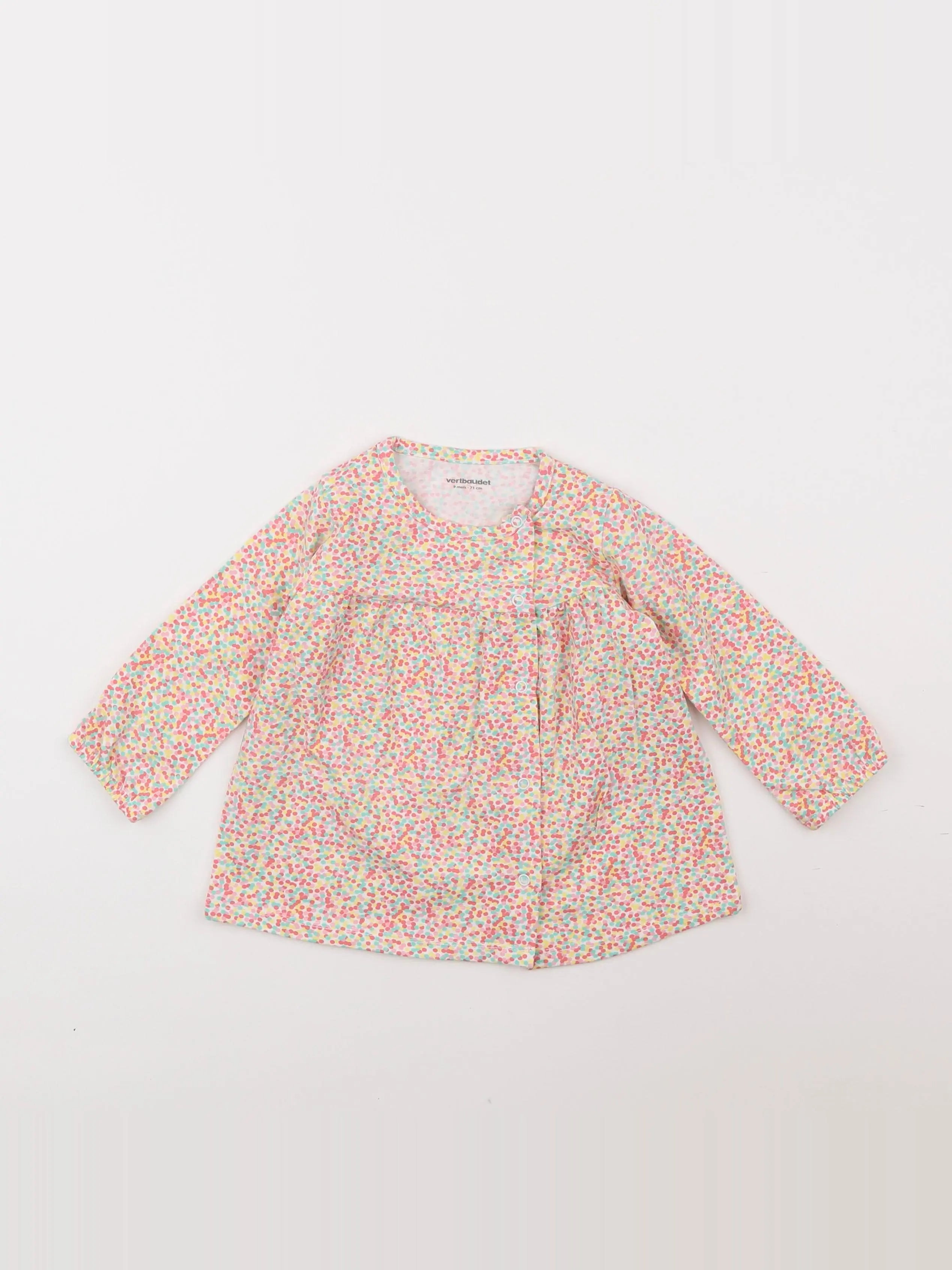 Vertbaudet - robe multicolore - 9 mois