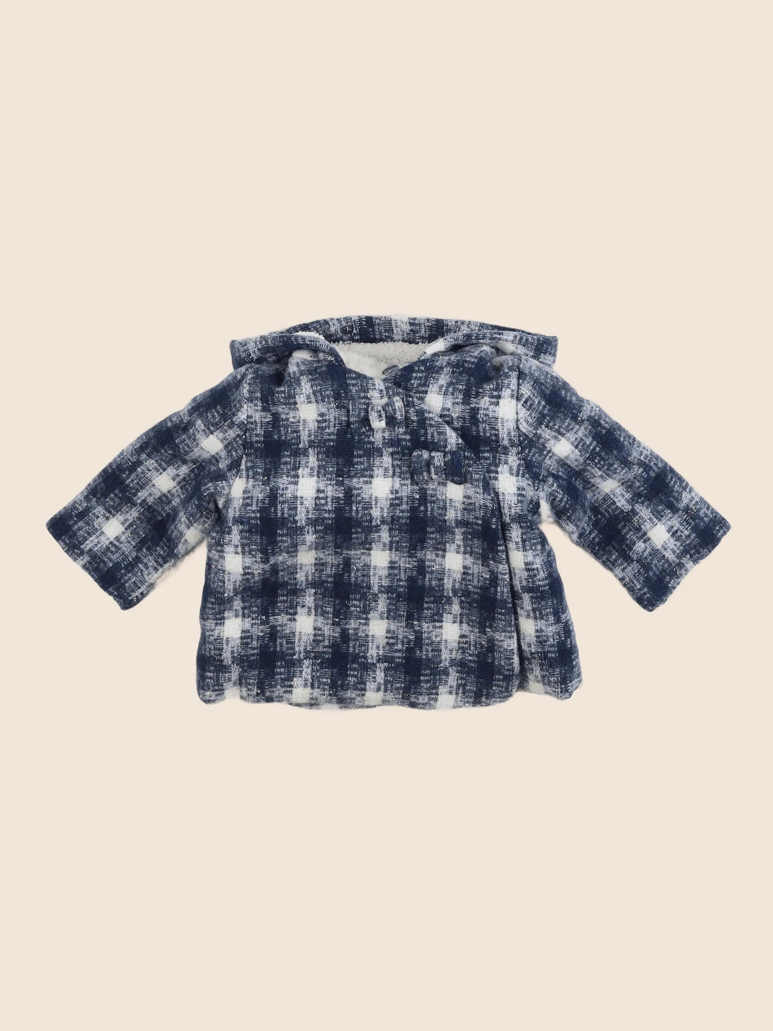 Vertbaudet - manteau bleu - 12 mois