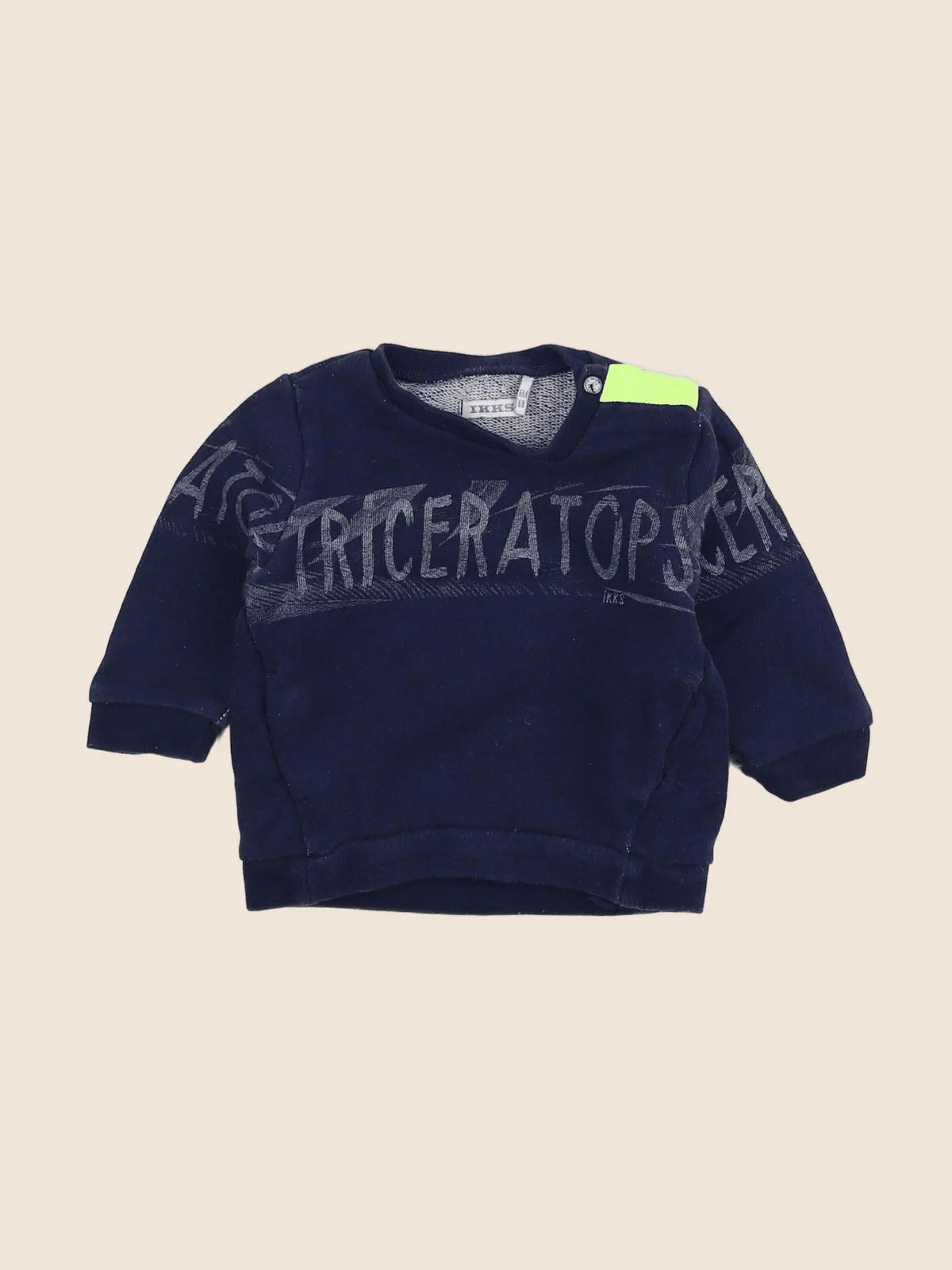 IKKS - sweat bleu - 6 mois
