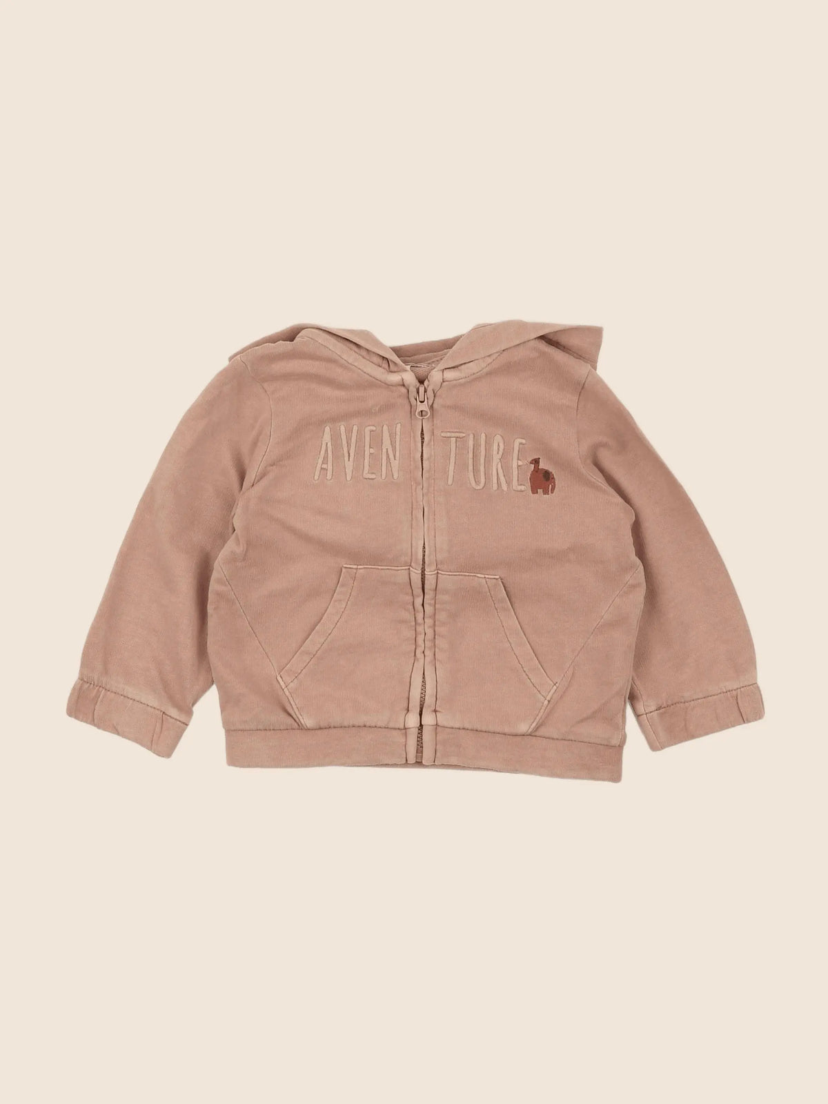 Vertbaudet - sweat beige - 6 mois