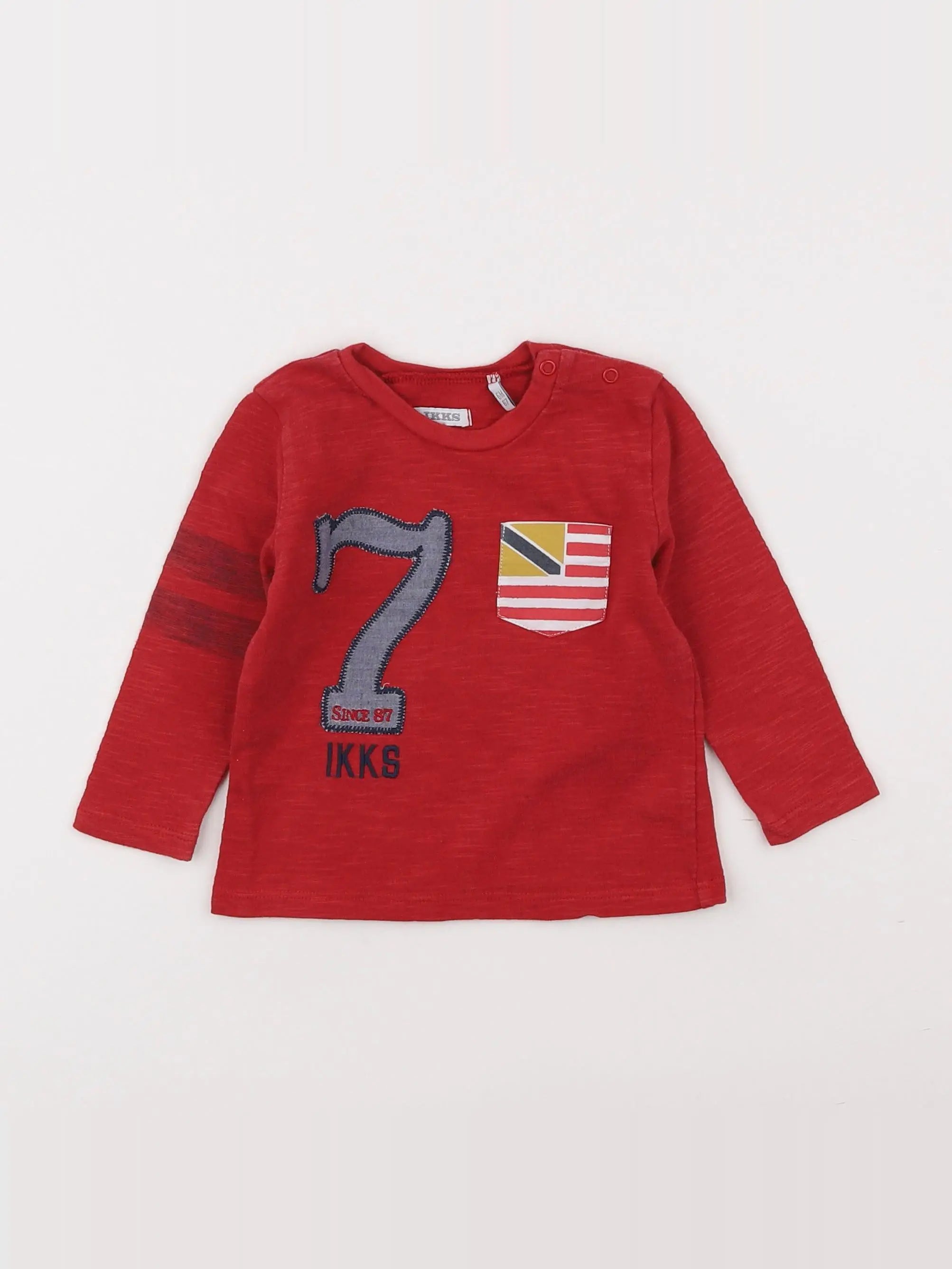 IKKS - tee-shirt rouge - 6 mois