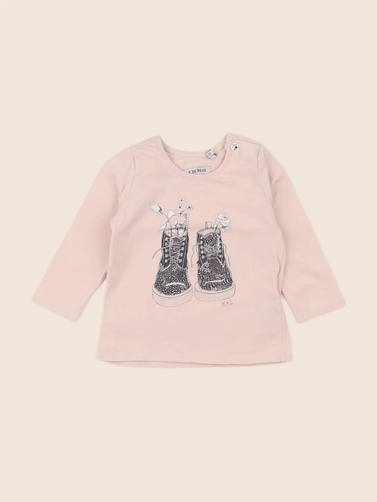 IKKS - tee-shirt rose - 6 mois