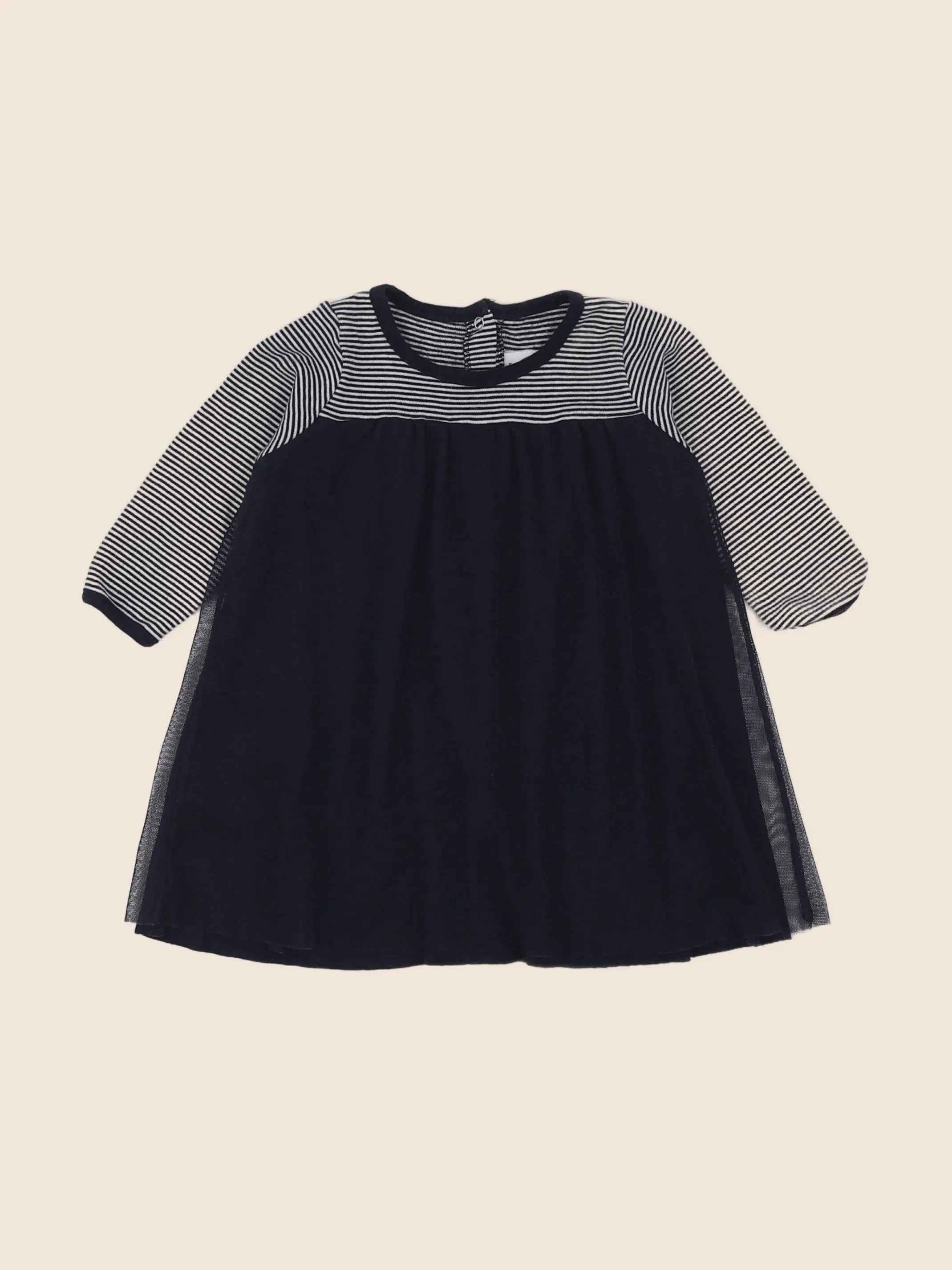 Petit Bateau - robe bleu - 6 mois