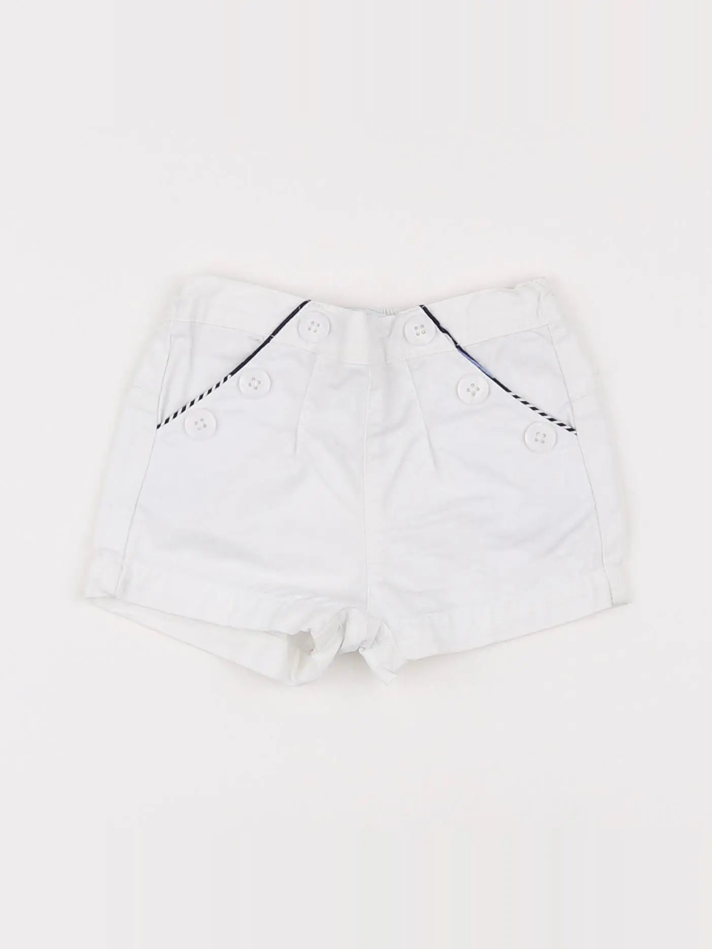 Vertbaudet - short blanc - 6 mois