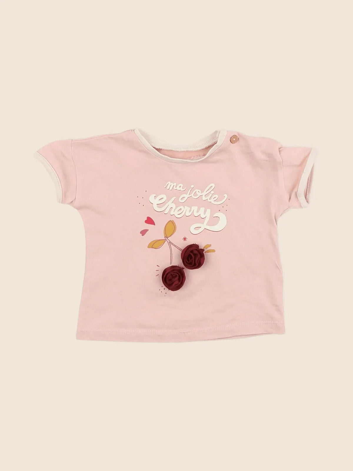 Vertbaudet - tee-shirt rose - 3 mois